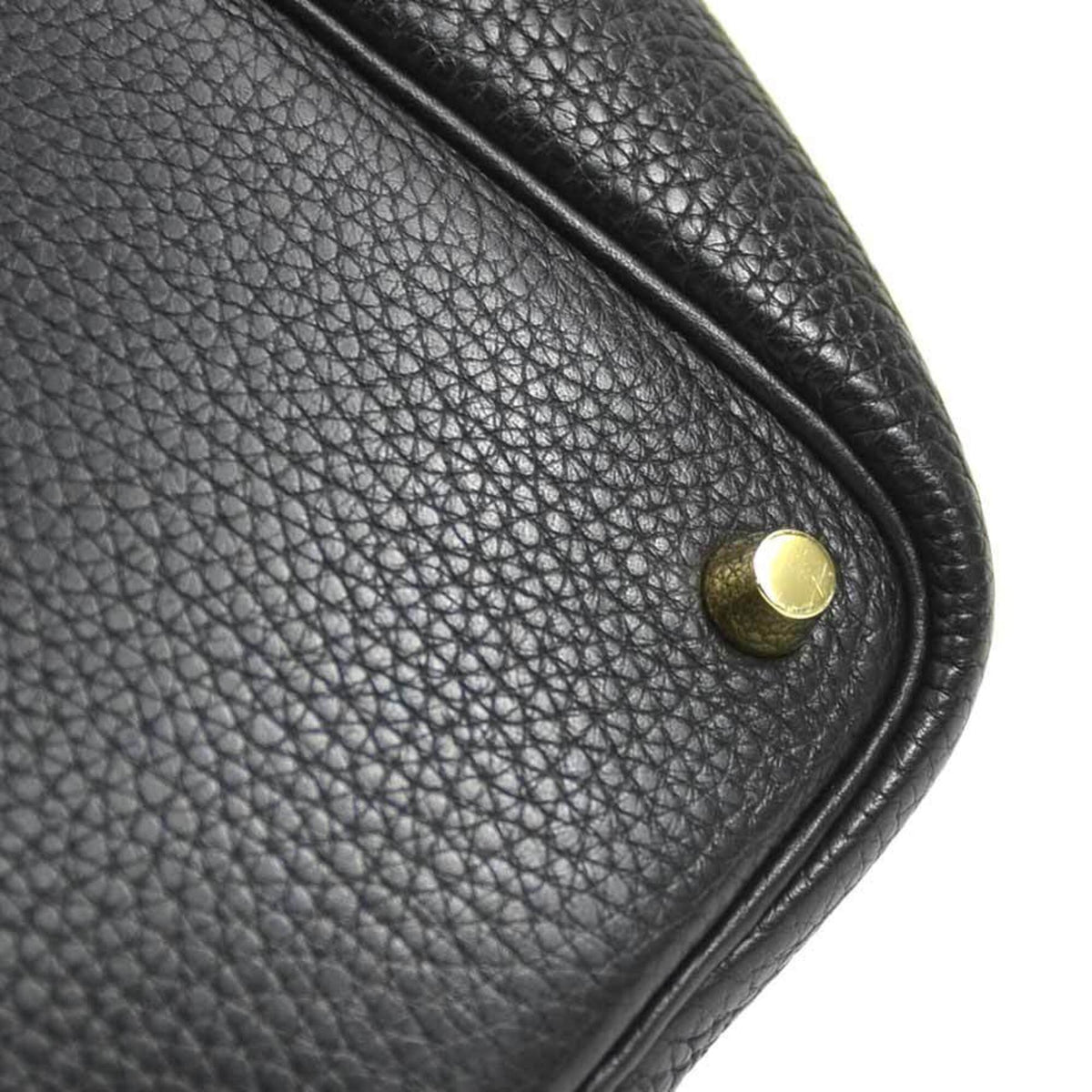 Hermes Black Taurillon Clemence Leather Handbag (Pre-Owned)