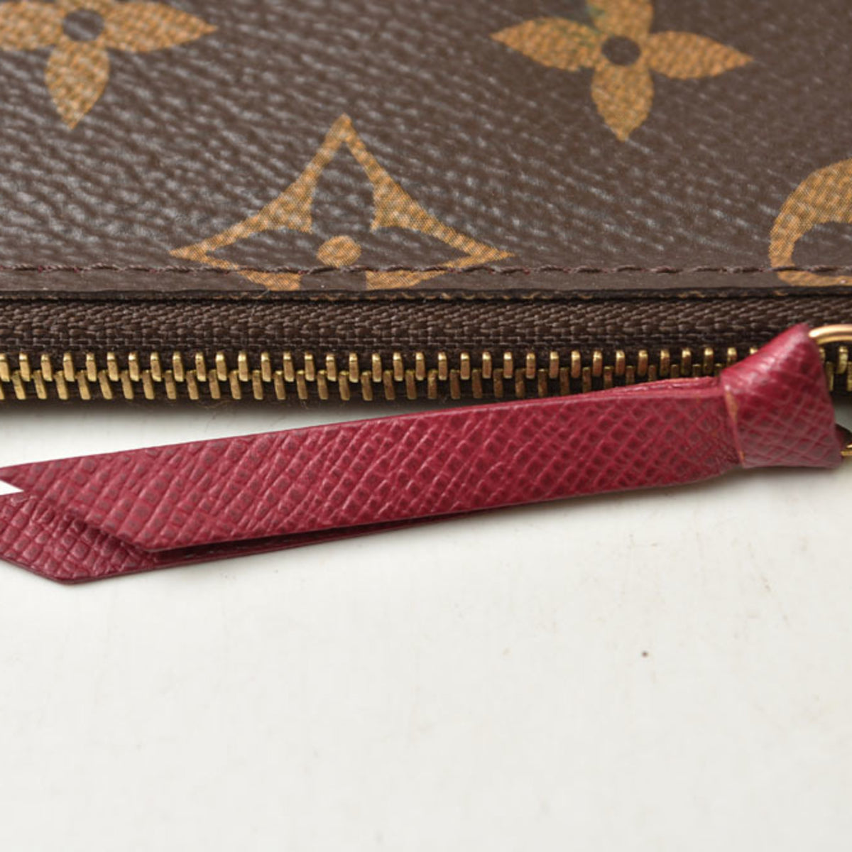 Louis Vuitton Brown Fuchsia Monogram Monogram Pochette Pouch (Pre-Owned)