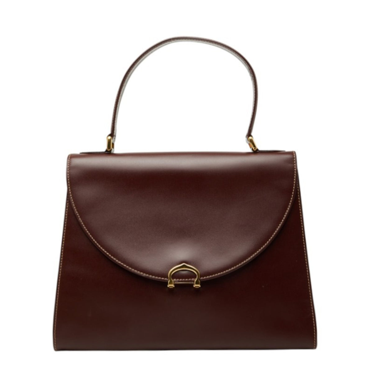 Cartier Must Wine Red Leather Handbag (Pre-Owned)