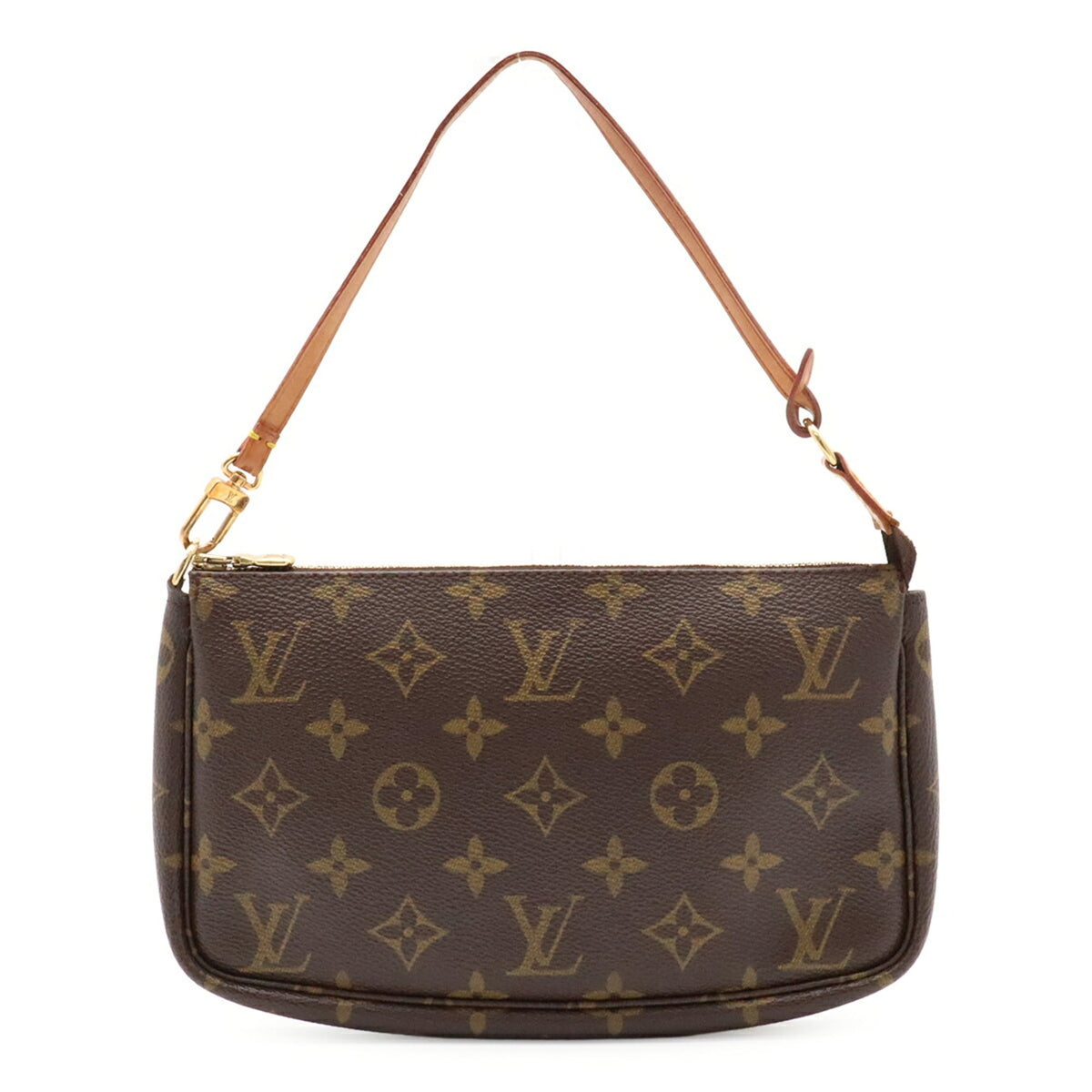 Louis Vuitton Brown Monogram Canvas Pvc Coated Canvas Handbag Pochette Pouch (Pre-Owned)