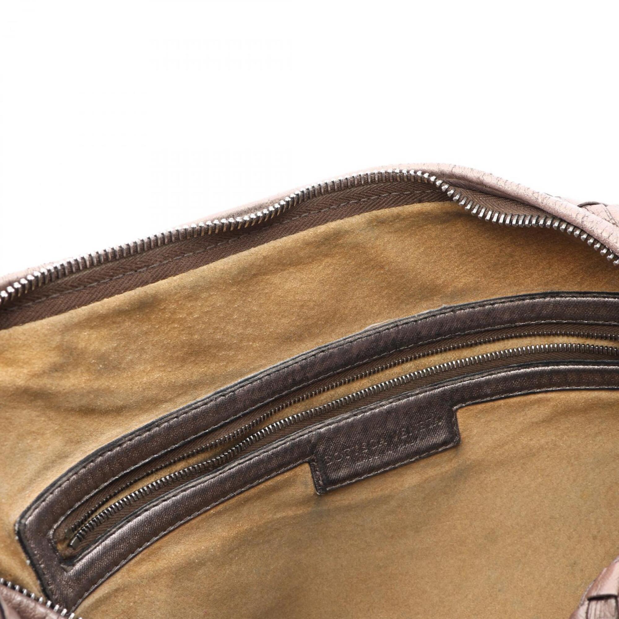 Bottega Veneta Brown Intrecciato Handbag Shoulder Bag (Pre-Owned)