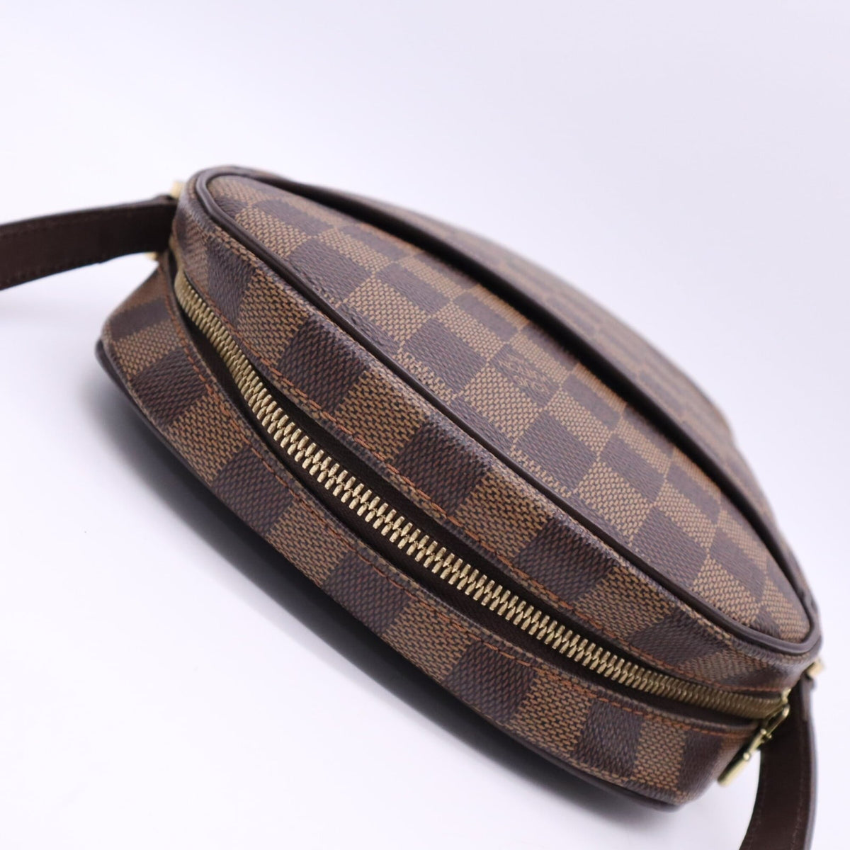 Louis Vuitton Damier Beige Brown Coated Canvas Leather Shoulder Bag (Pre-Owned)