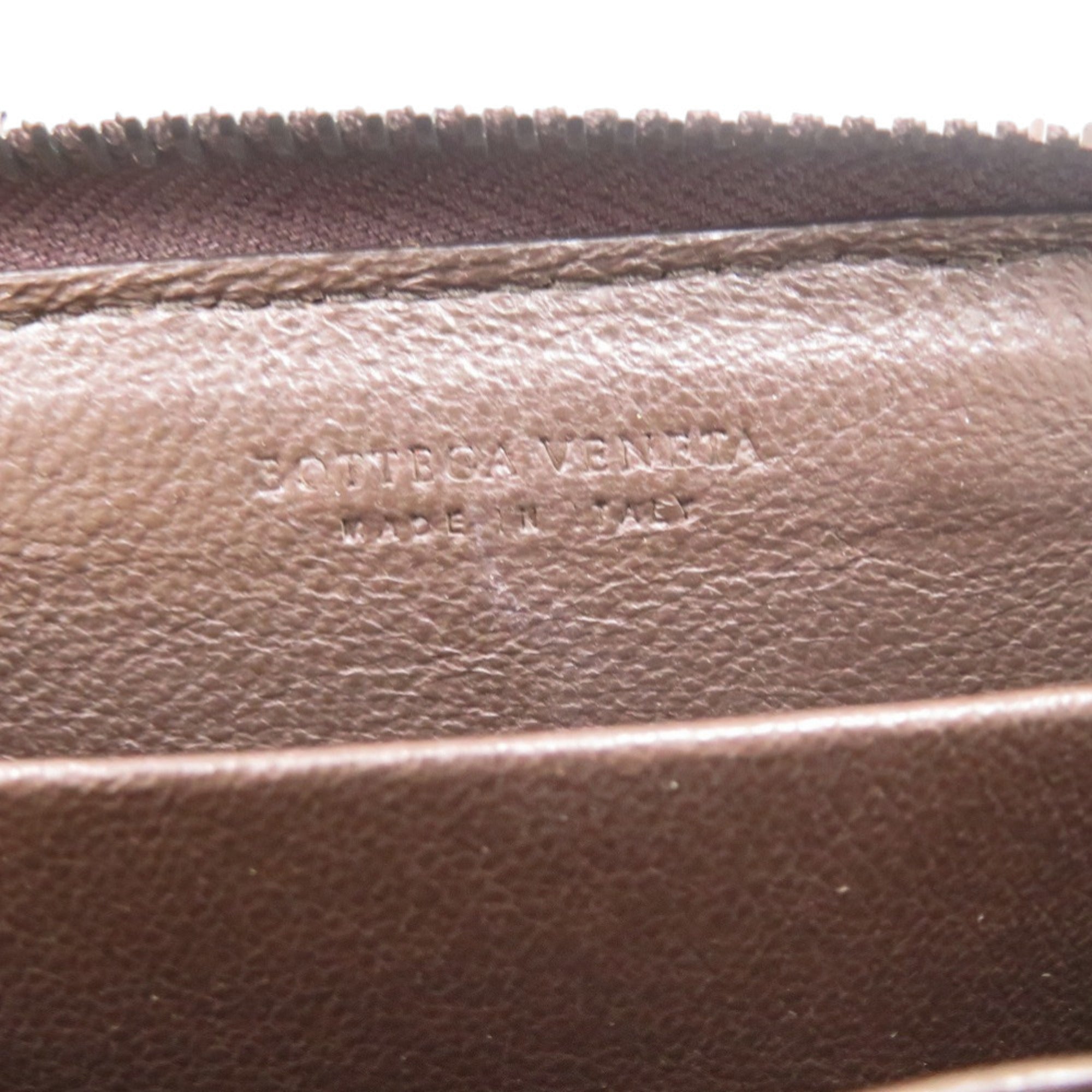 Bottega Veneta Brown Leather Coin Purse/Coin Case (Pre-Owned)