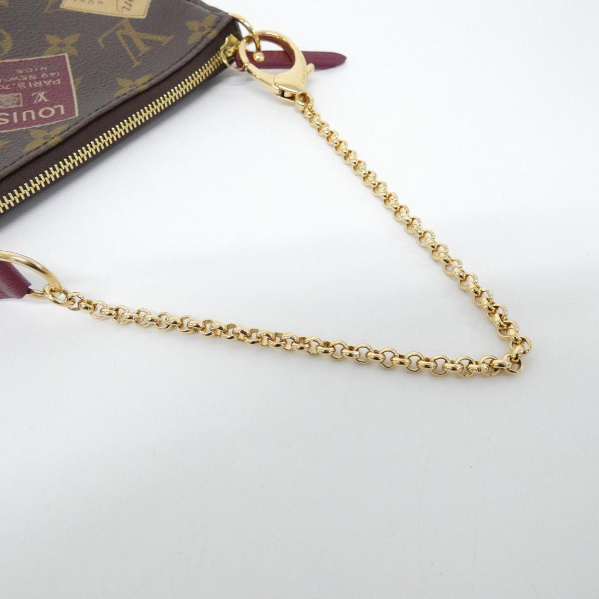 Louis Vuitton Marron Coated Canvas Pochette Pouch (Pre-Owned)