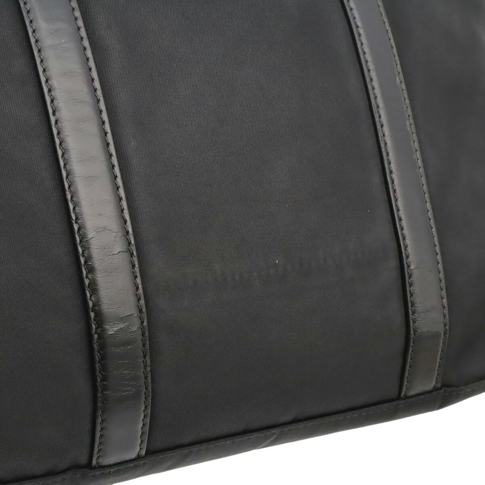 Prada Black Blue Nero Nylon Handbag Shoulder Bag Tote Bag (Pre-Owned)