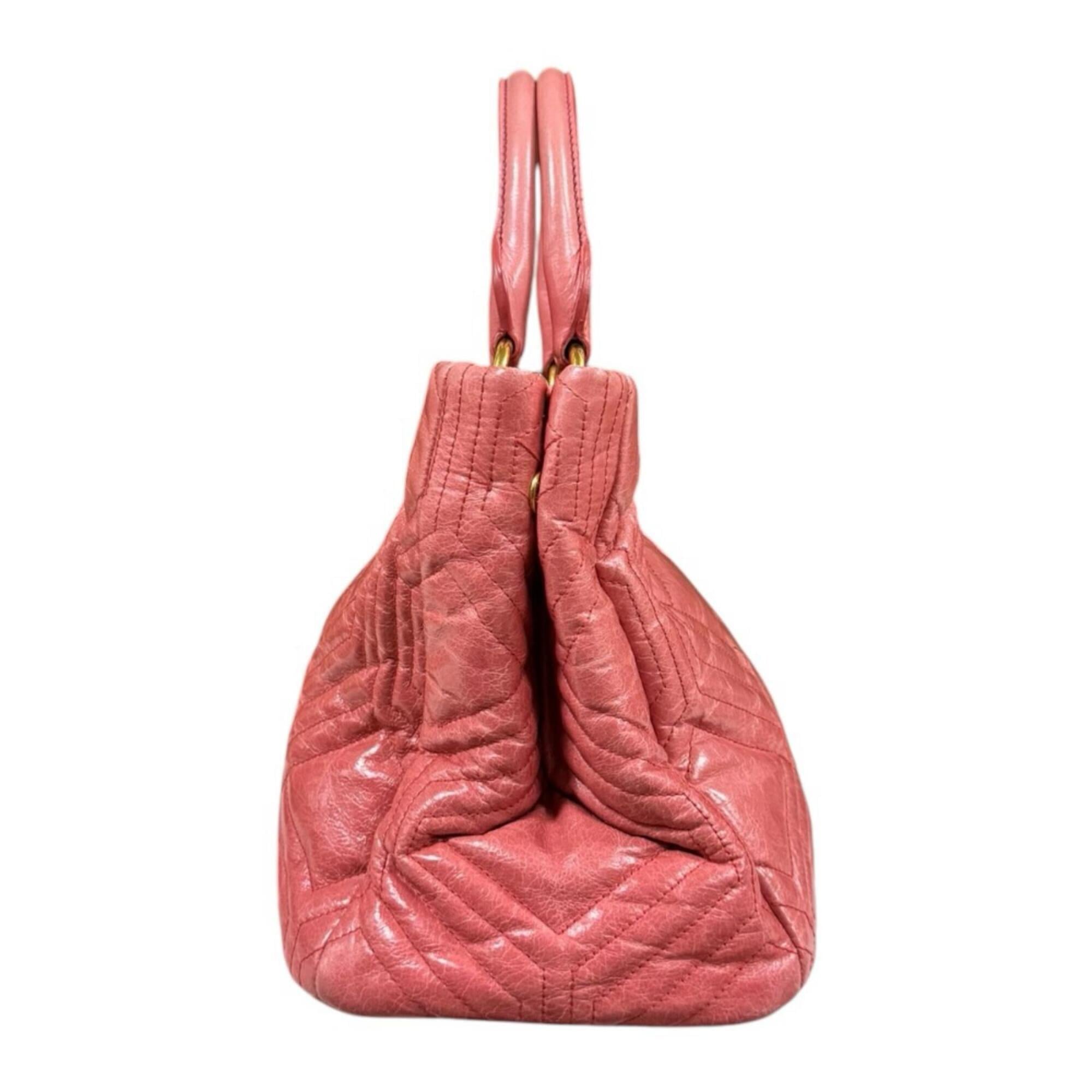 Miu Miu Pink Leather Shoulder Bag (Pre-Owned)