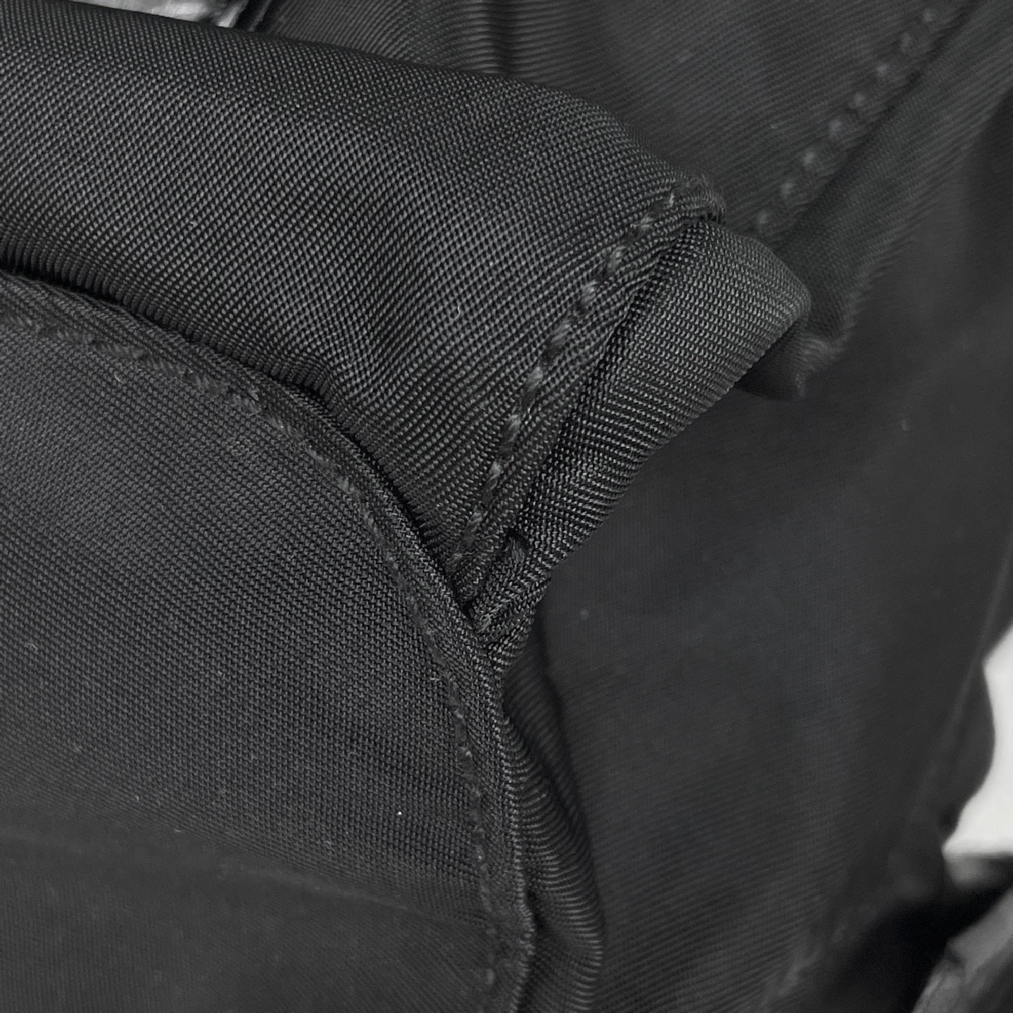 Prada Black Nylon Leather Backpack (Pre-Owned)