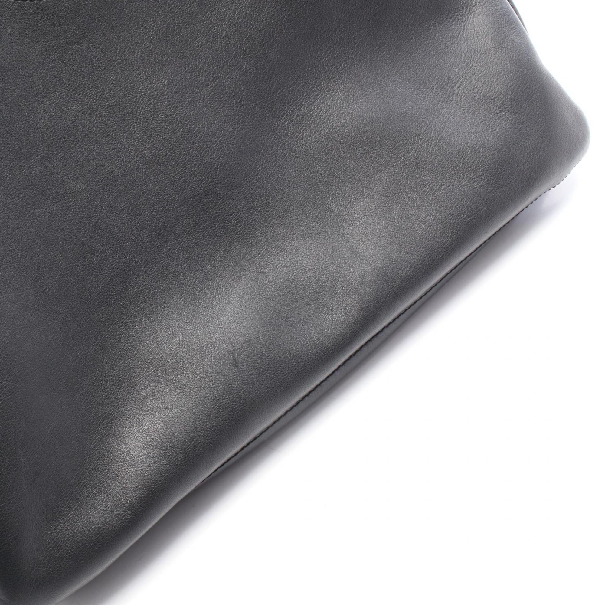 Chanel Black Leather Handbag Tote Bag (Pre-Owned)