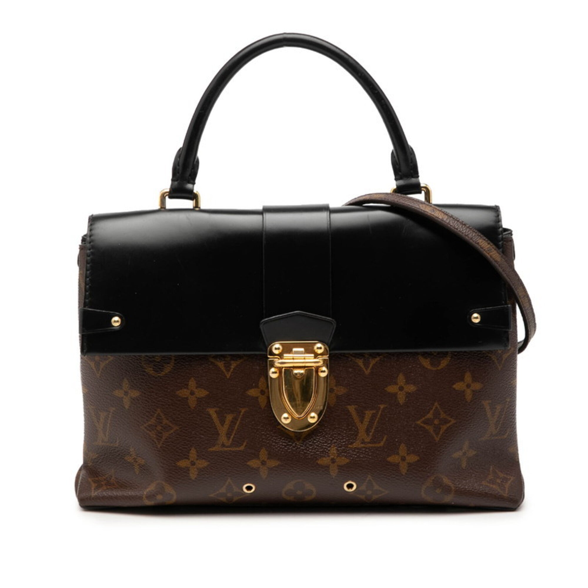 Louis Vuitton Black Brown Monogram Monogram Handbag Shoulder Bag (Pre-Owned)