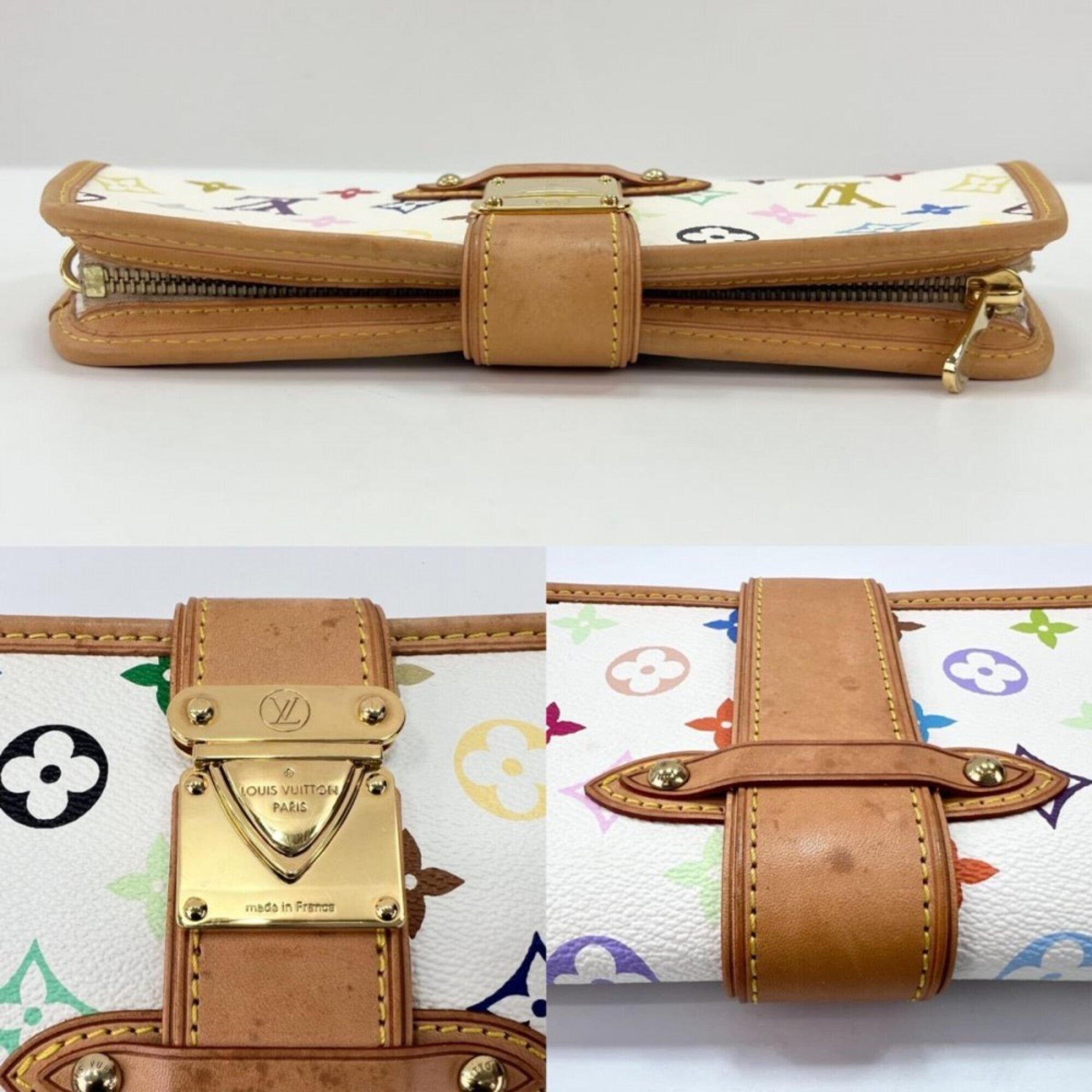 Louis Vuitton White Monogram Multicolore Clutch Bag Shoulder Bag (Pre-Owned)