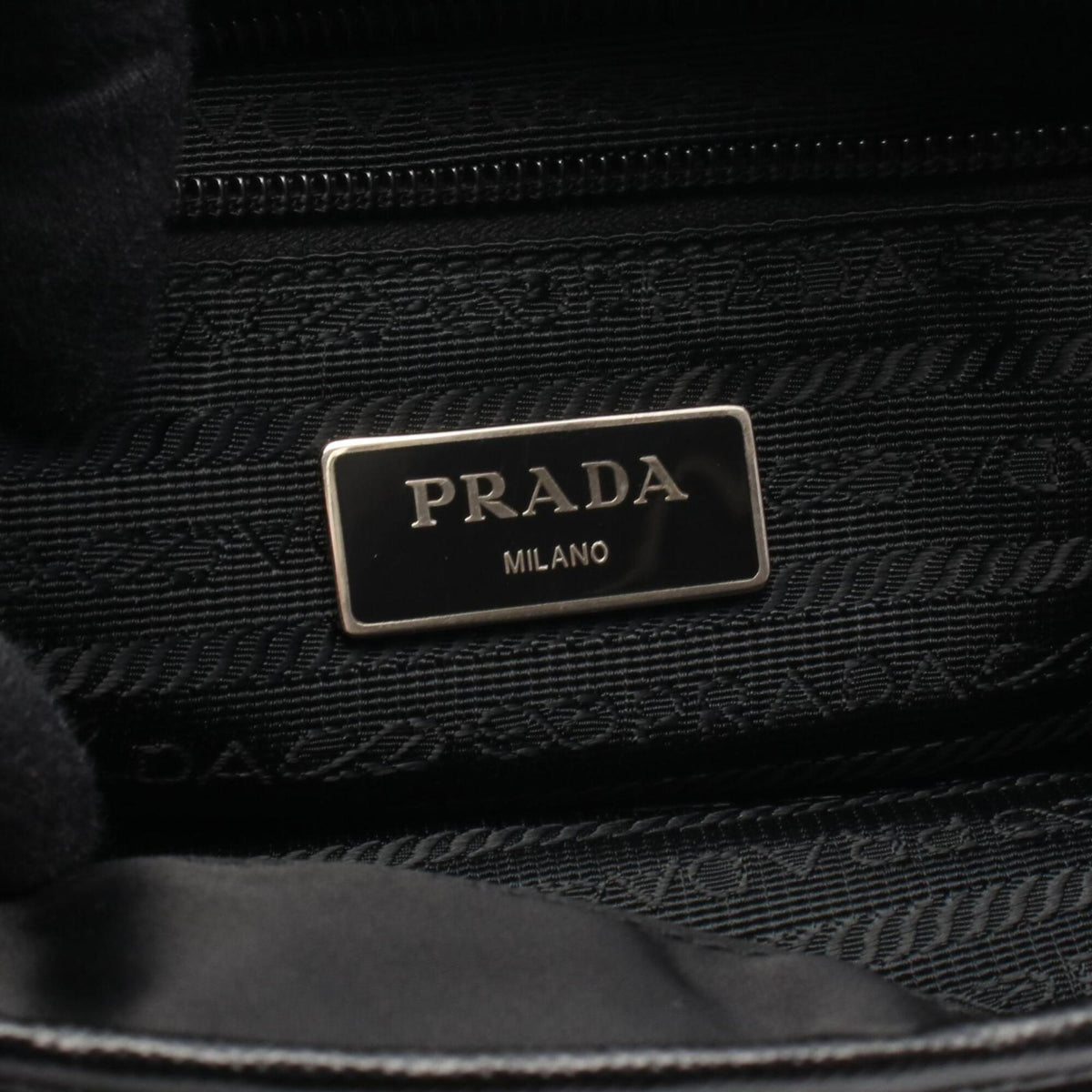 Prada Black Tessuto Saffiano Handbag Shoulder Bag (Pre-Owned)