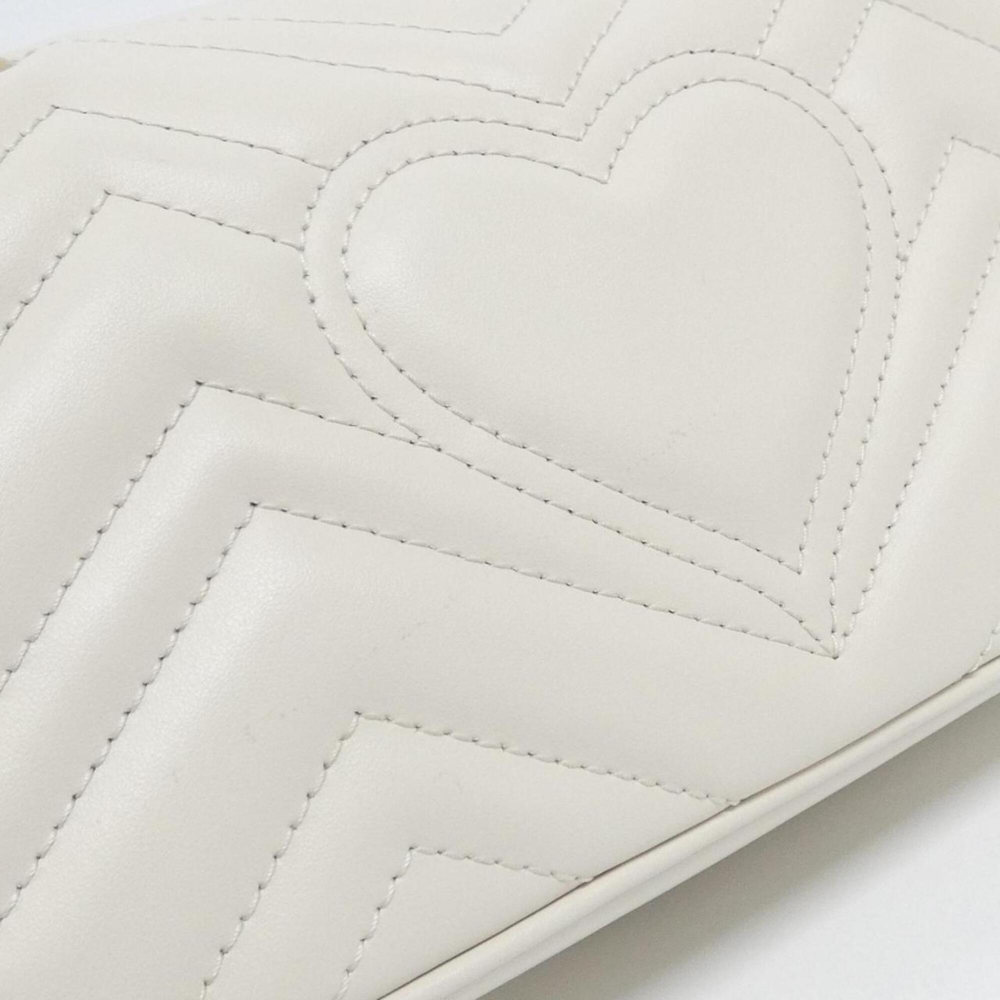 Gucci White Leather Shoulder Bag (Pre-Owned)