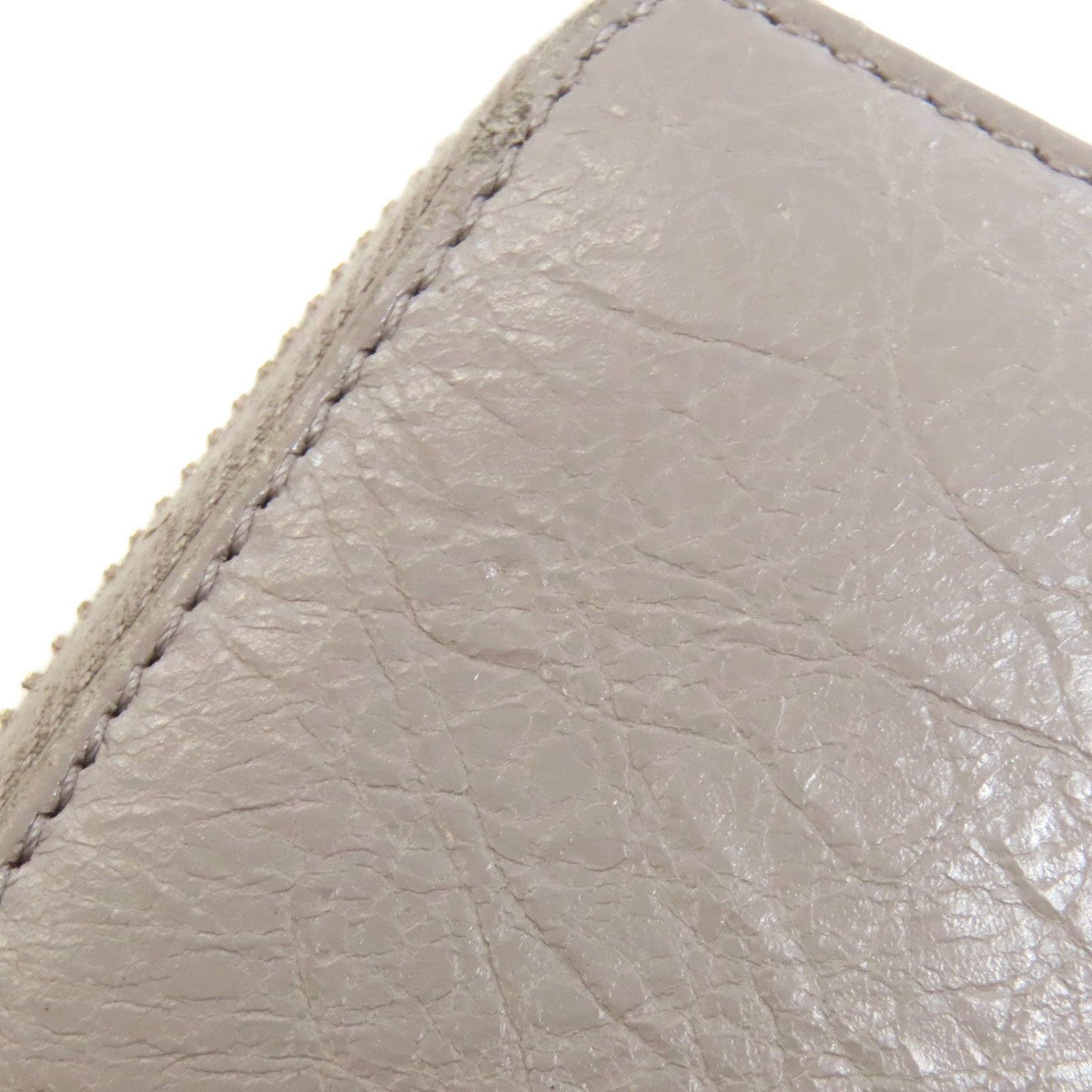 Balenciaga Gray Leather Long Wallet (Bi-Fold) (Pre-Owned)