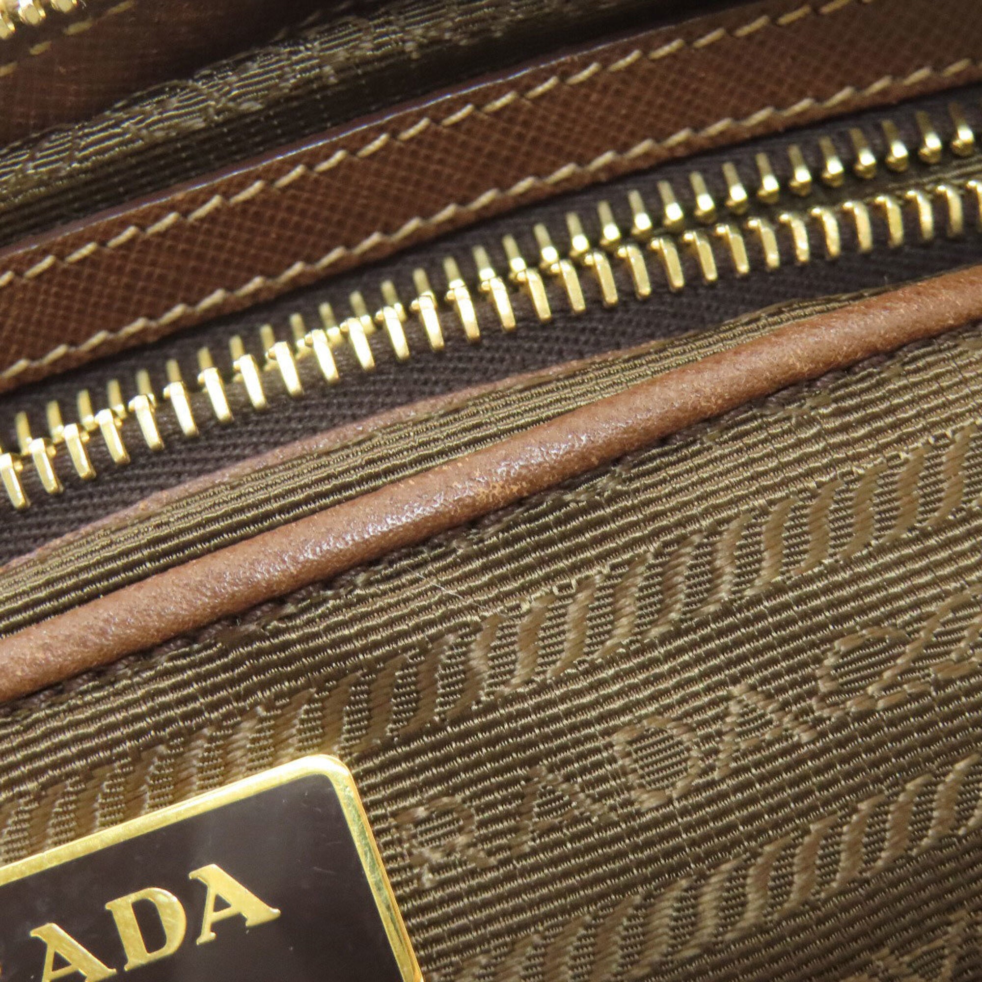 Prada Brown Nylon Handbag (Pre-Owned)