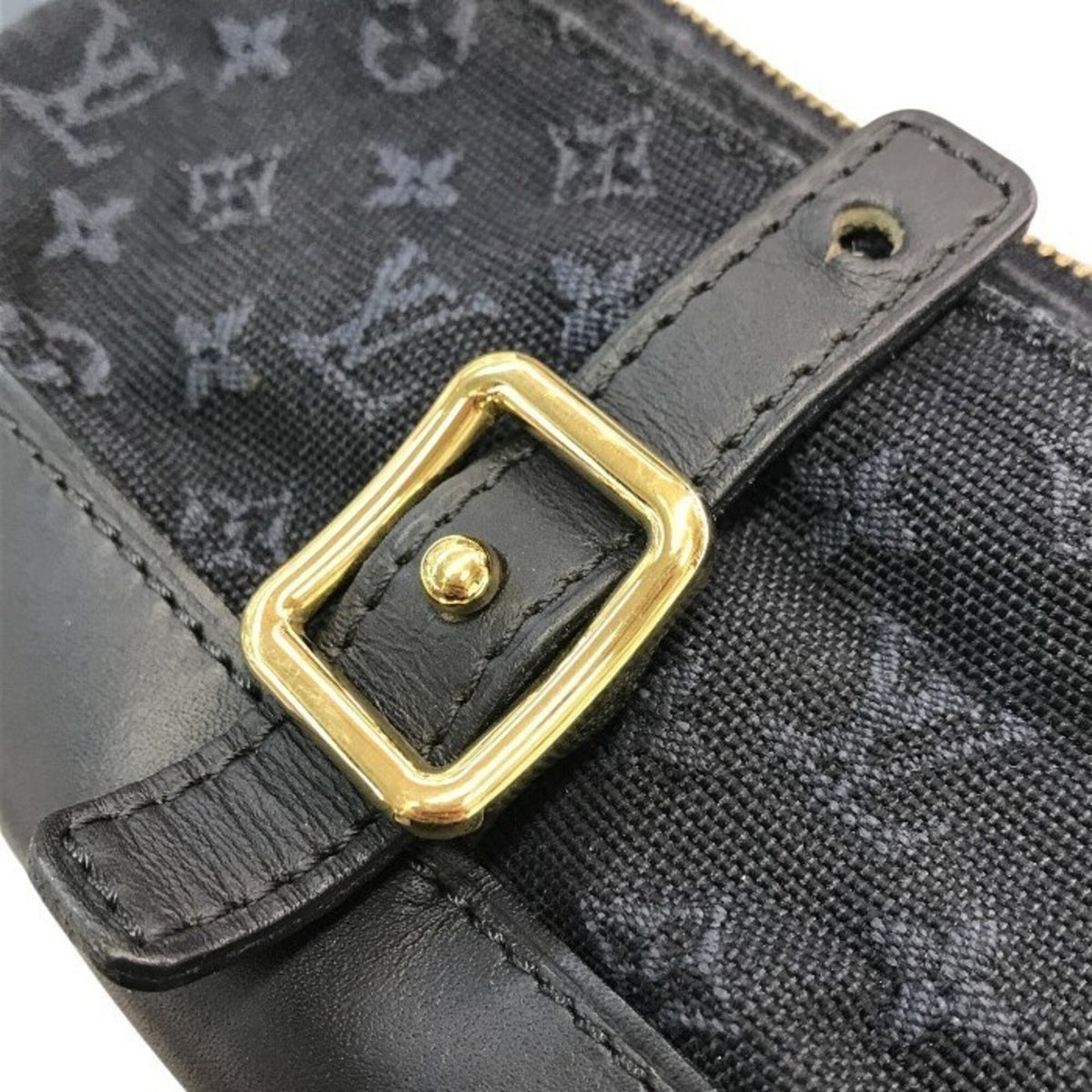 Louis Vuitton Navy Canvas Leather Pouch (Pre-Owned)