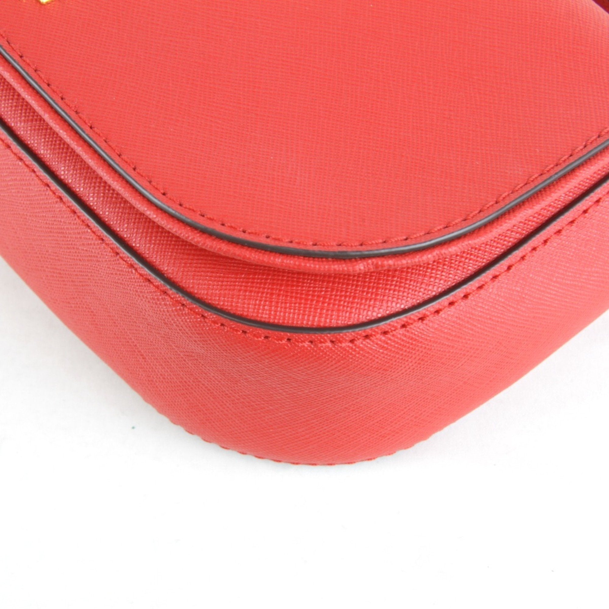 Tory Burch Red Color Leather Shoulder Bag (Pre-Owned)