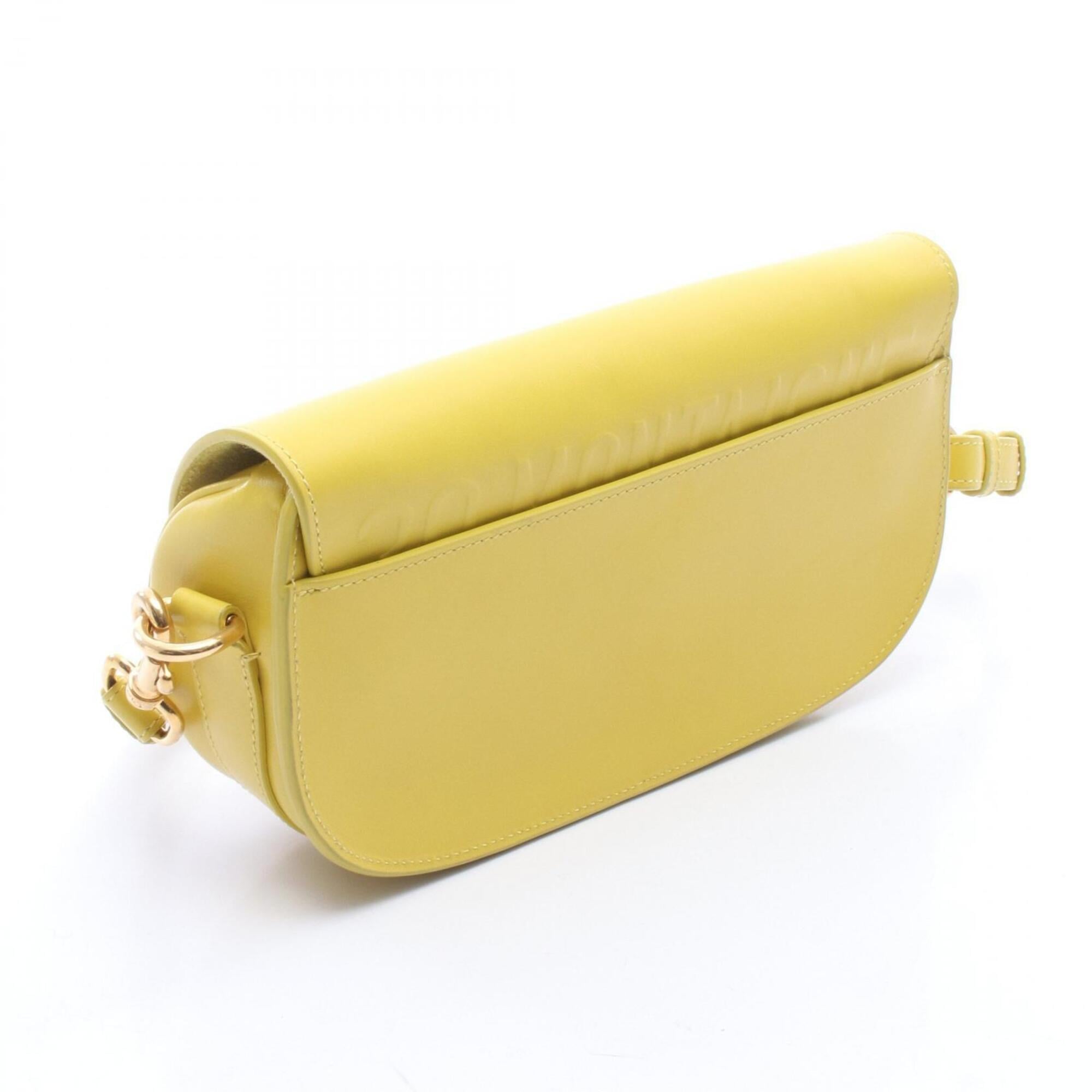 Christian Dior Yellow Leather Handbag Shoulder Bag (Pre-Owned)