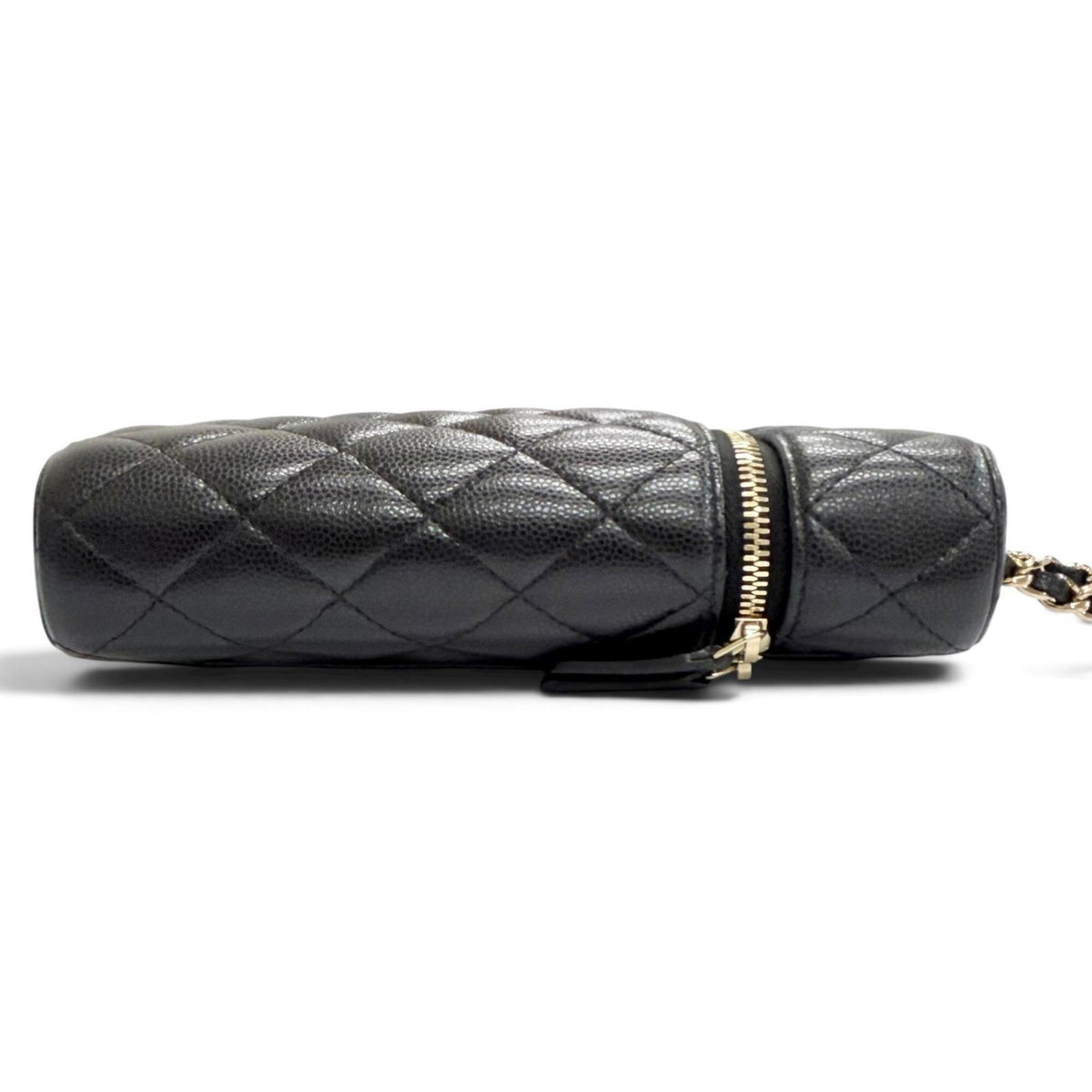 Chanel Black Grained Calfskin Shoulder Bag (Pre-Owned)