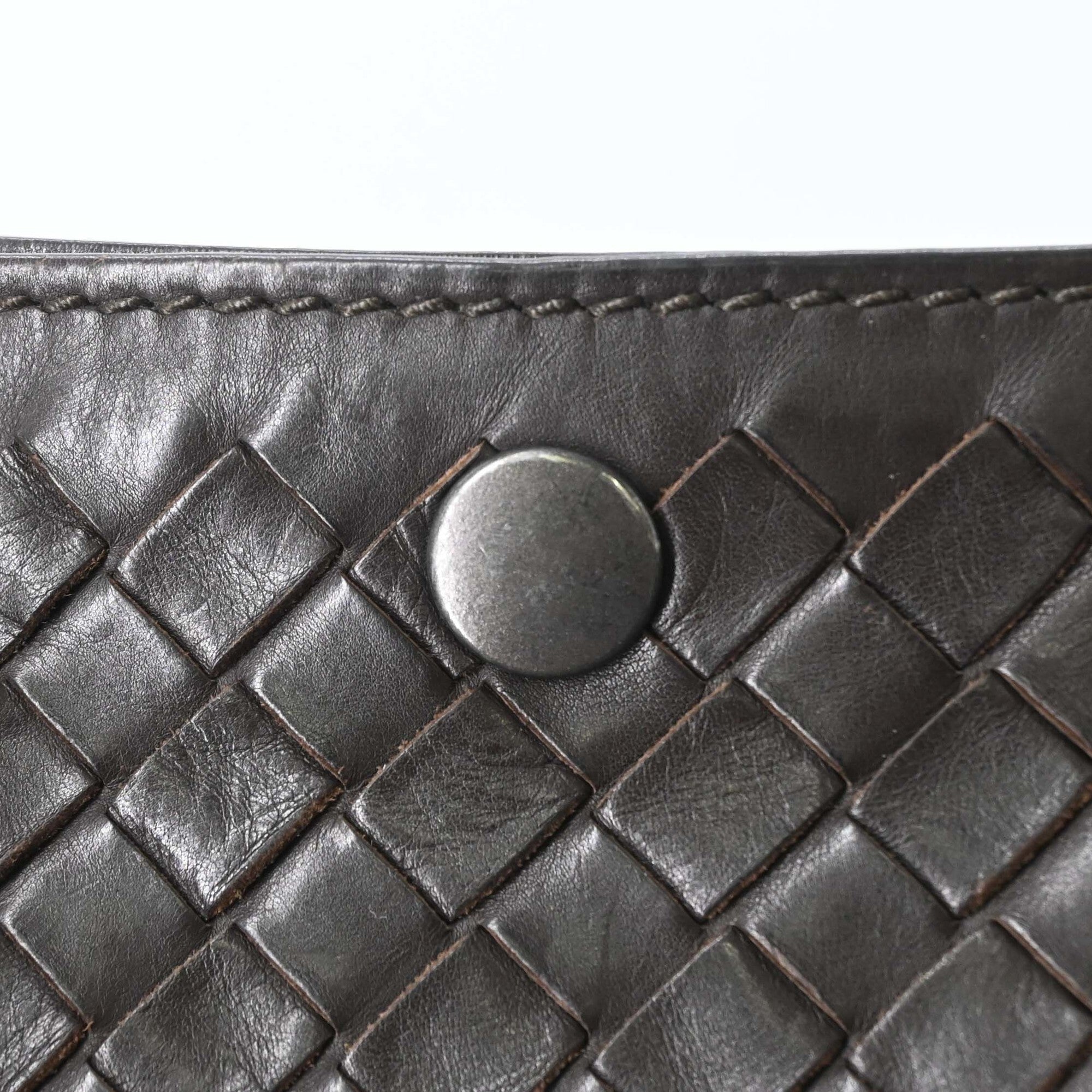 Bottega Veneta Intrecciato Brown Leather Shoulder Bag (Pre-Owned)