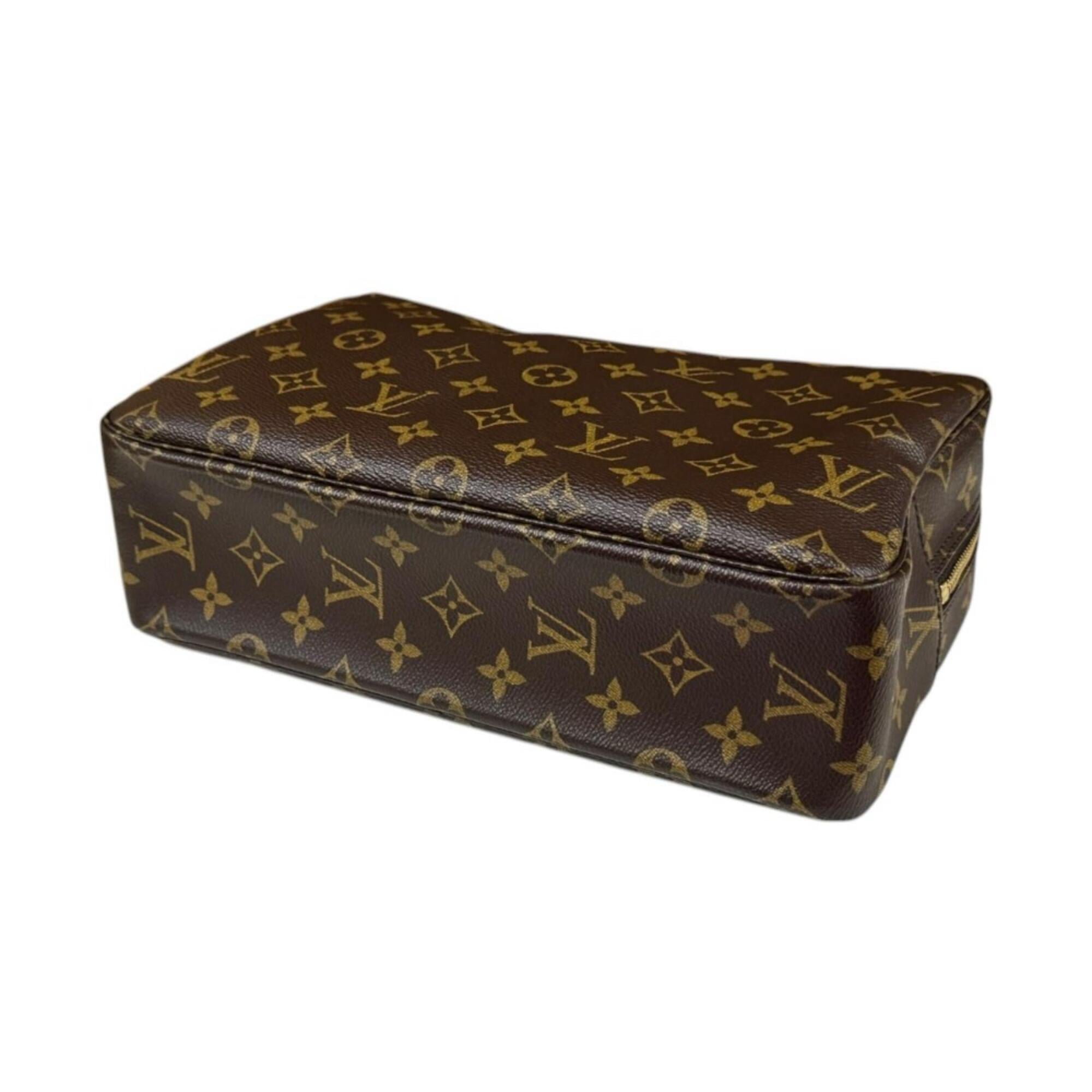 Louis Vuitton Brown Monogram Canvas Clutch Bag Handbag Pouch (Pre-Owned)