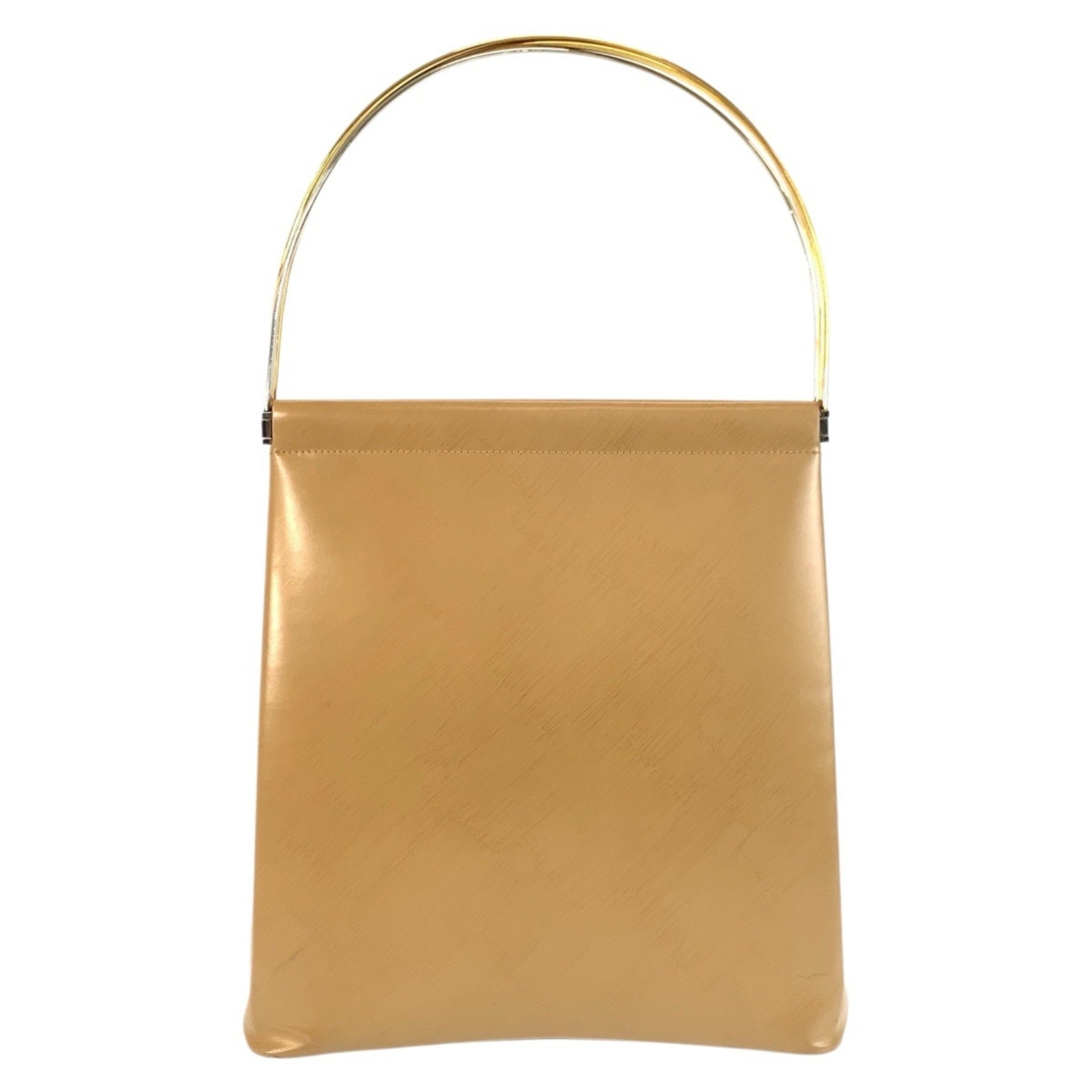 Cartier Beige Leather Handbag Shoulder Bag (Pre-Owned)