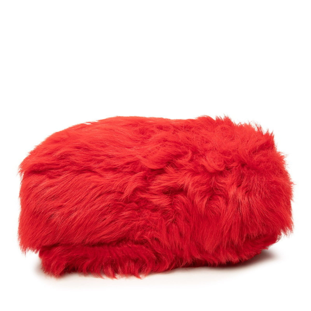 Miu Miu Red Color Fur Leather Shoulder Bag (Pre-Owned)