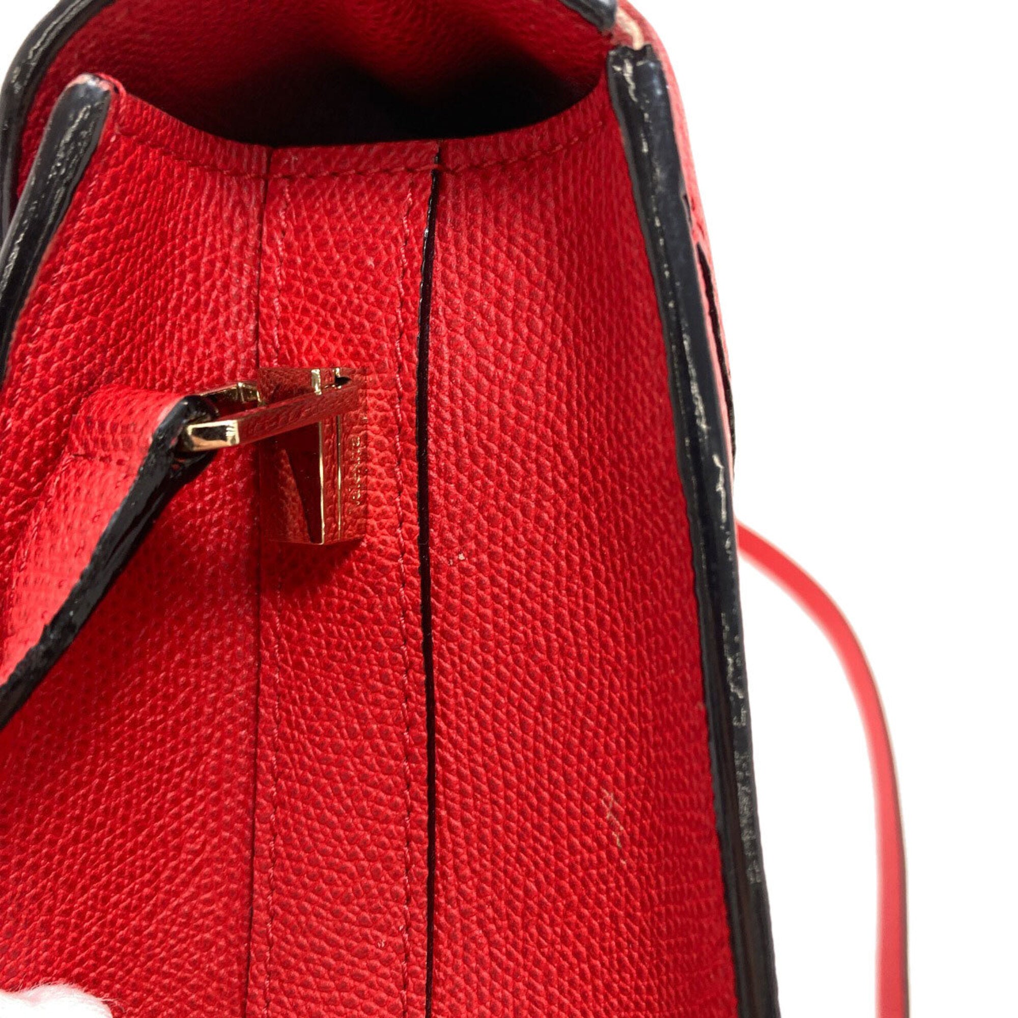 Valextra Red Color Leather Handbag (Pre-Owned)
