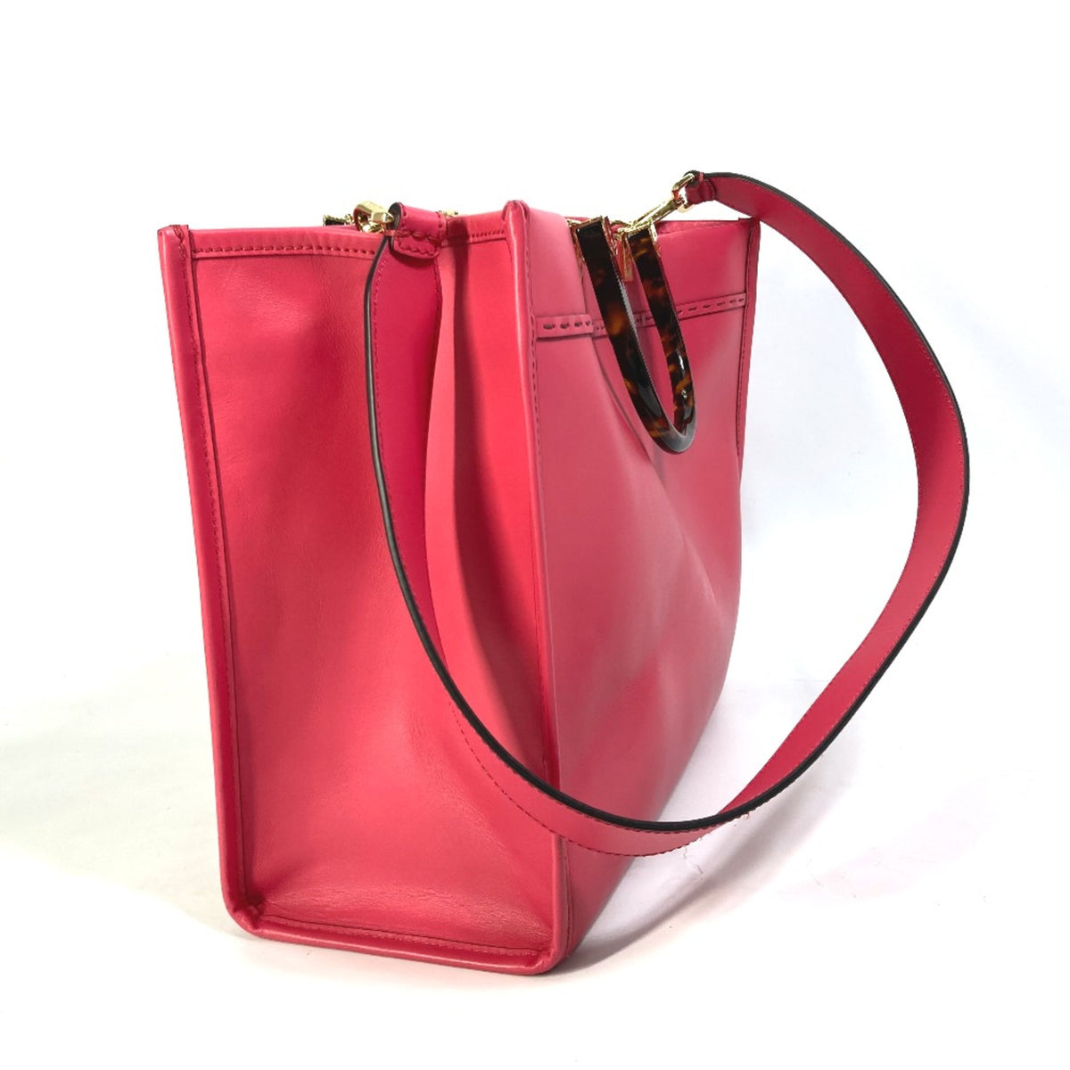 Fendi Pink Leather Tote Bag (Pre-Owned)