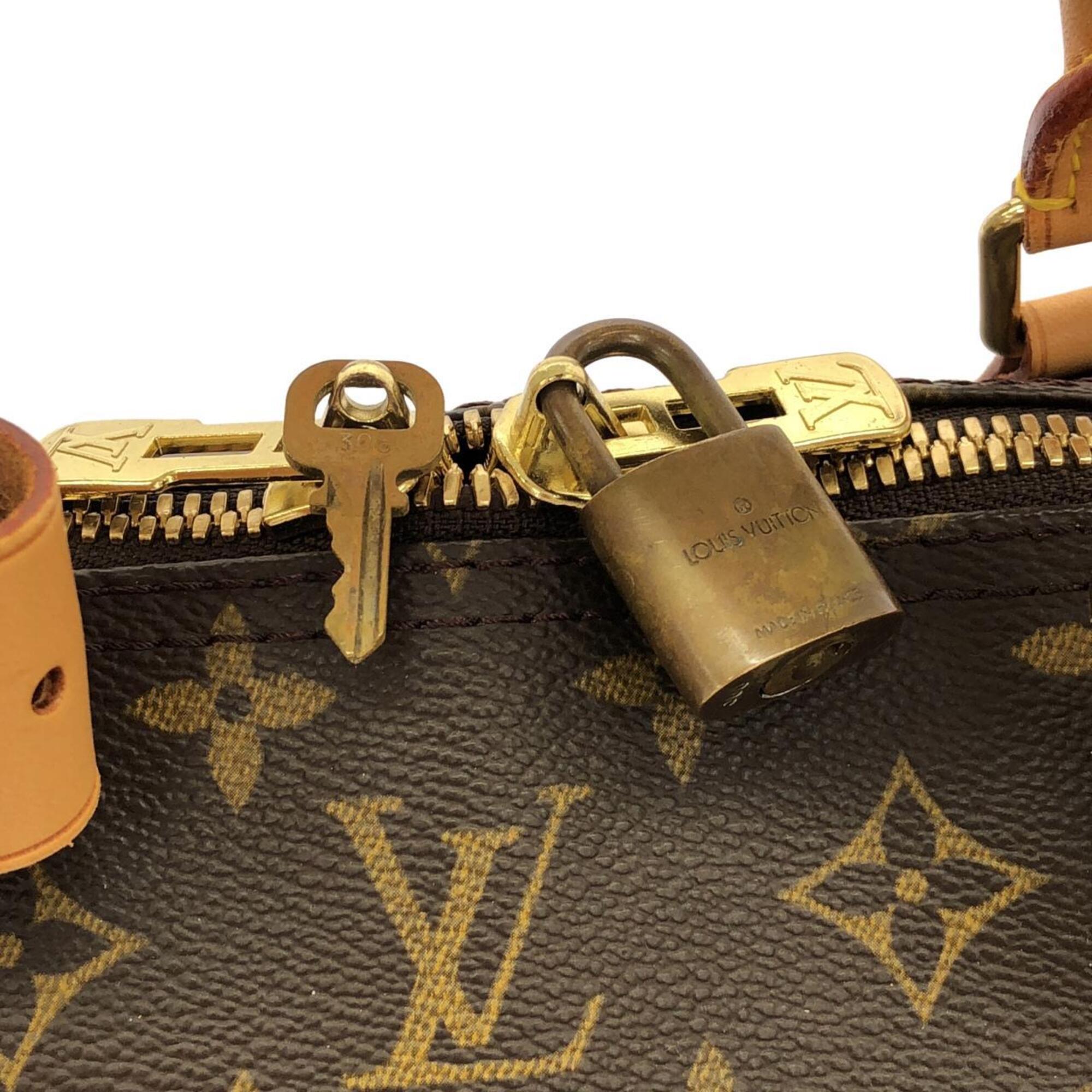 Louis Vuitton Marron Coated Canvas Boston Bag (Pre-Owned)