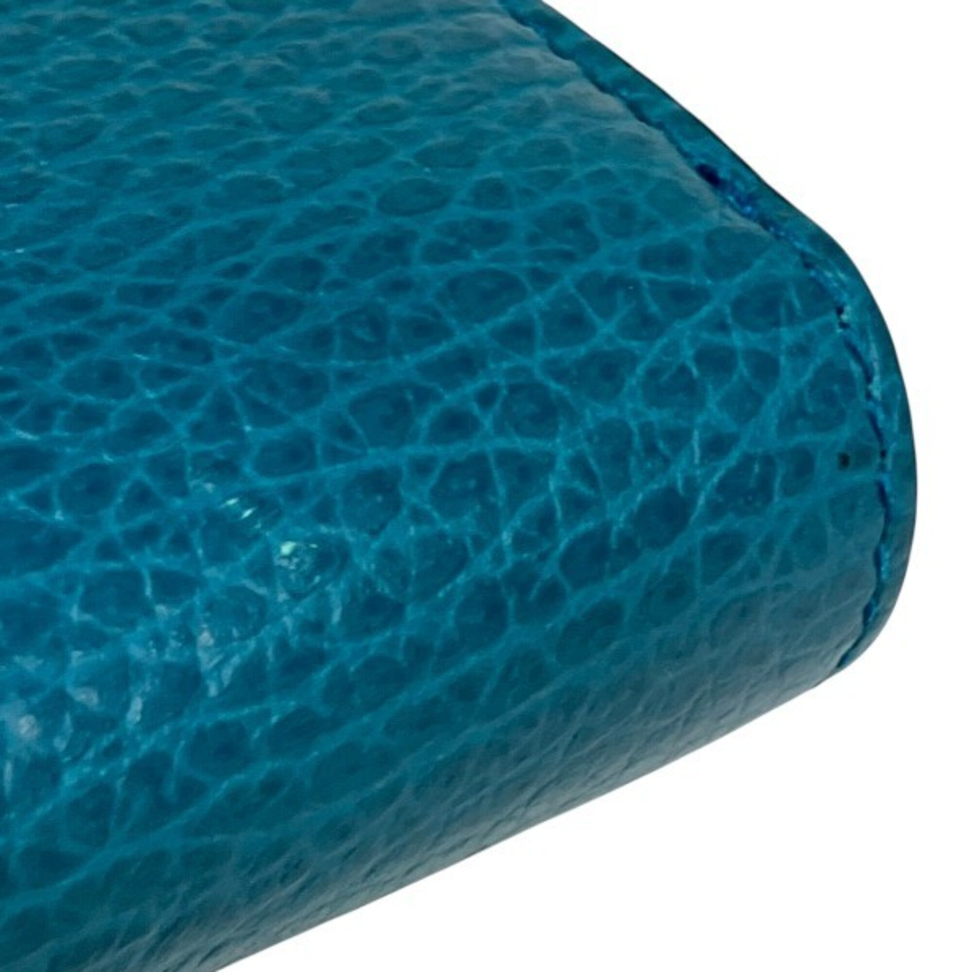 Gucci Turquoise Leather Long Wallet (Bi-Fold) (Pre-Owned)