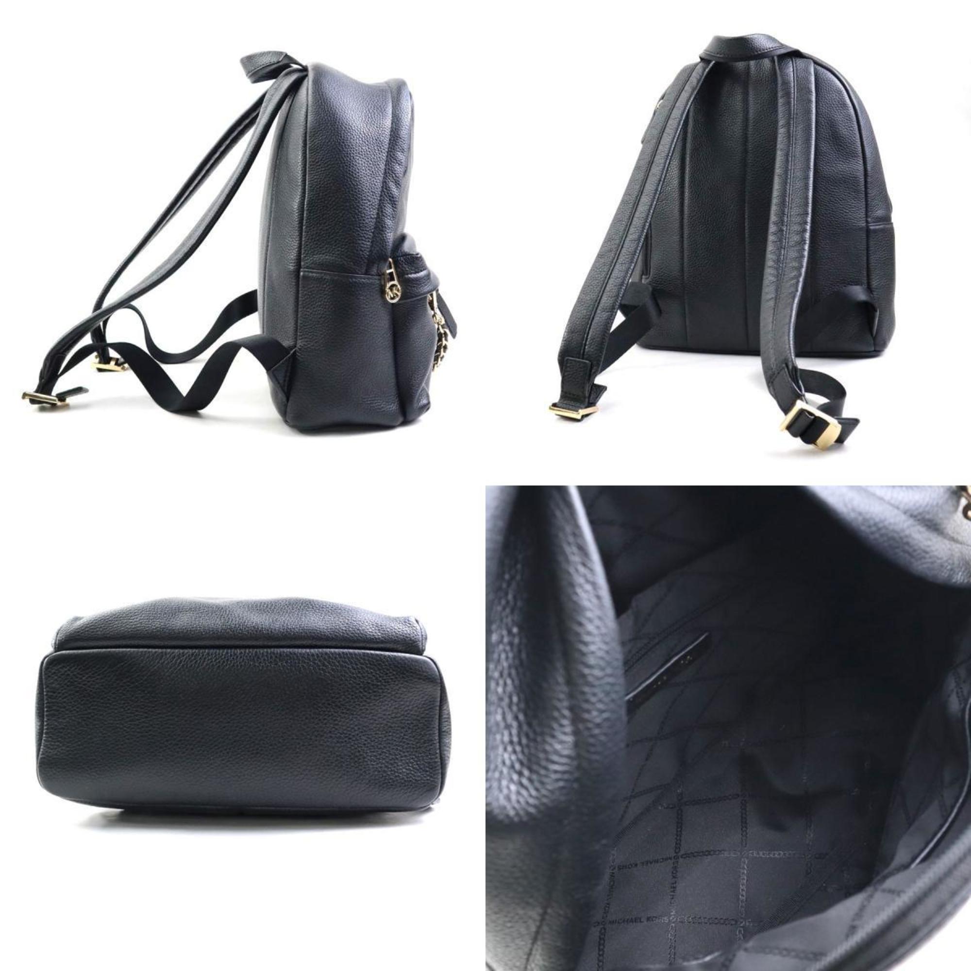 Michael Kors Black Leather Backpack (Pre-Owned)
