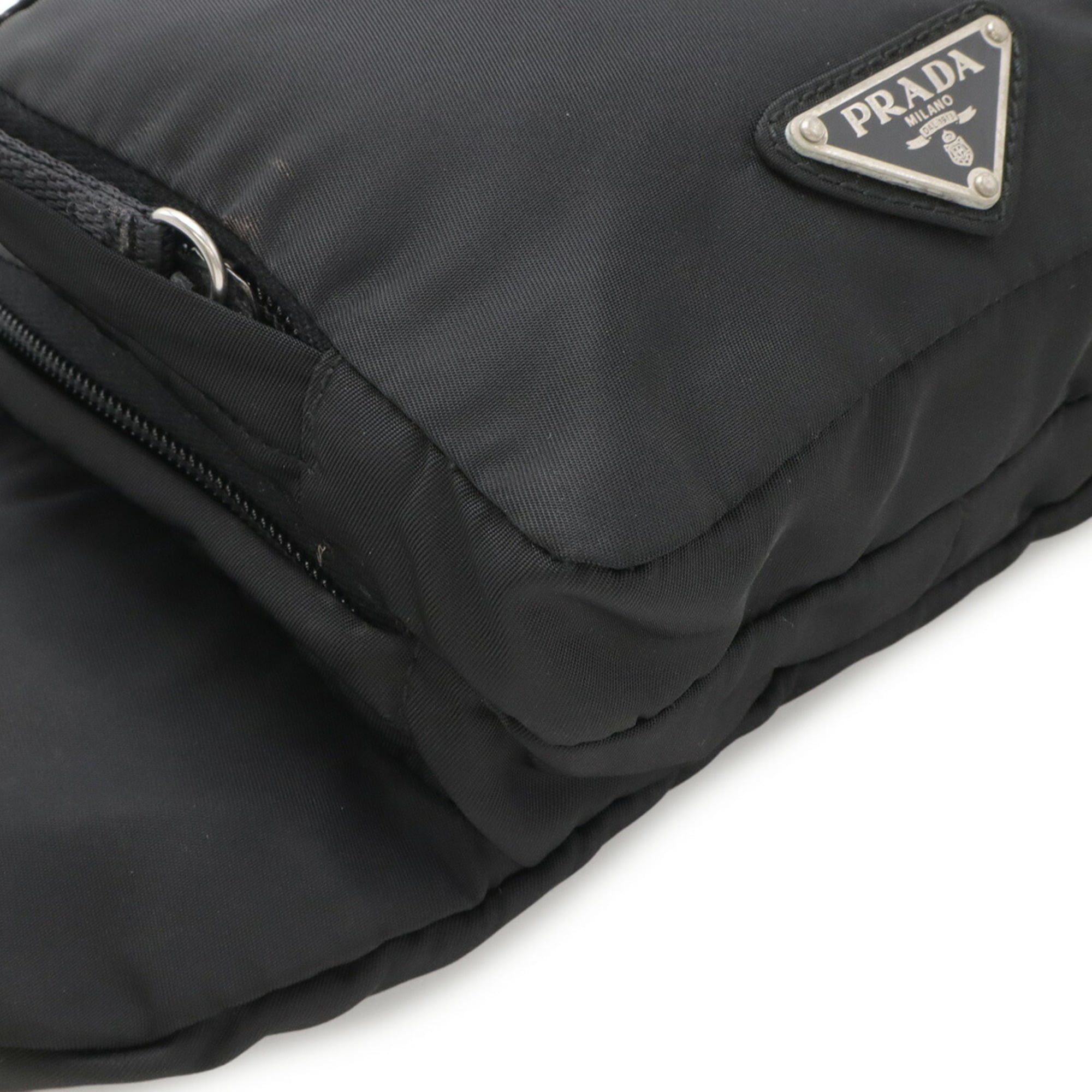 Prada Black Nero Nylon Fanny Pack Pouch Sling Bag (Pre-Owned)