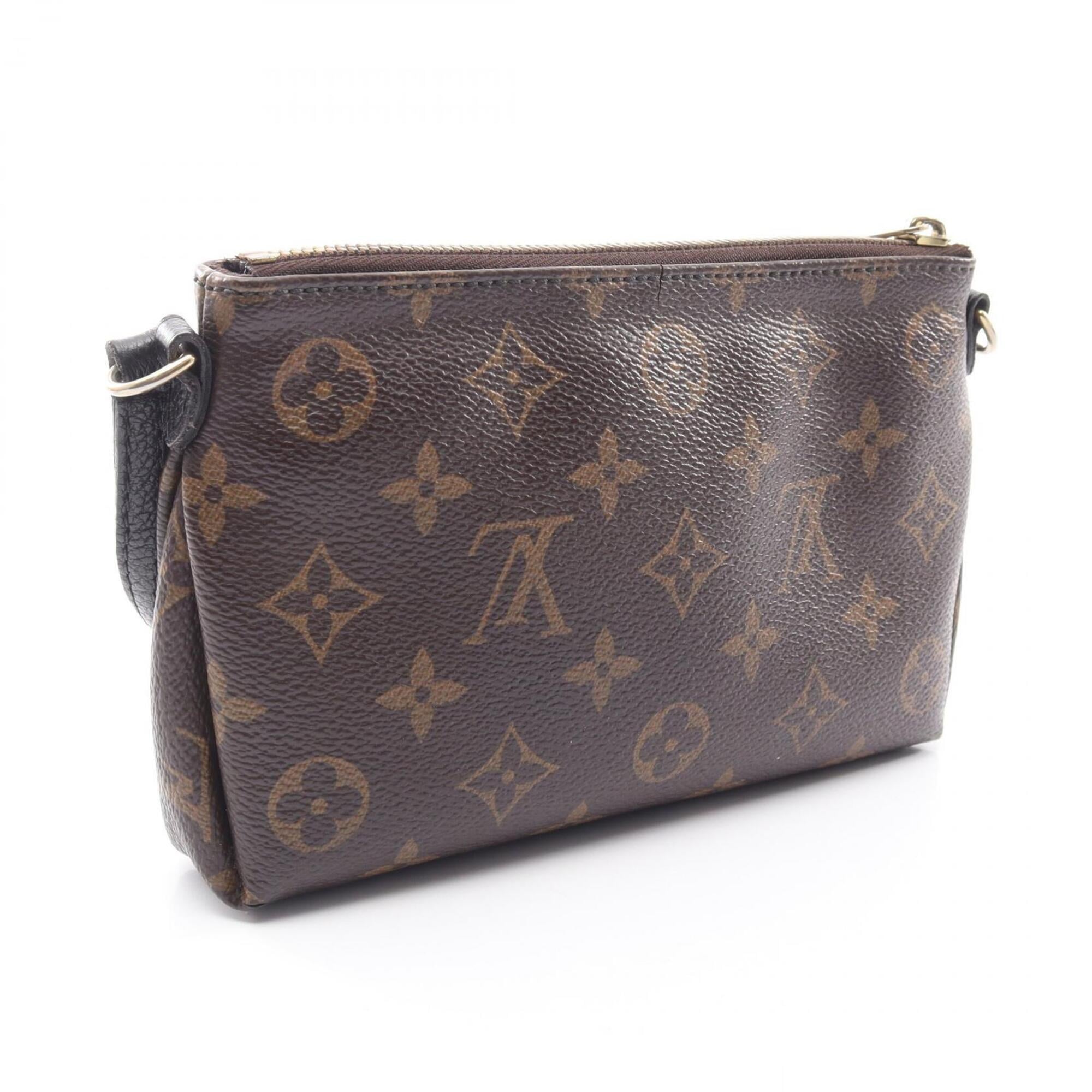Louis Vuitton Black Brown Pvc Leather Handbag (Pre-Owned)