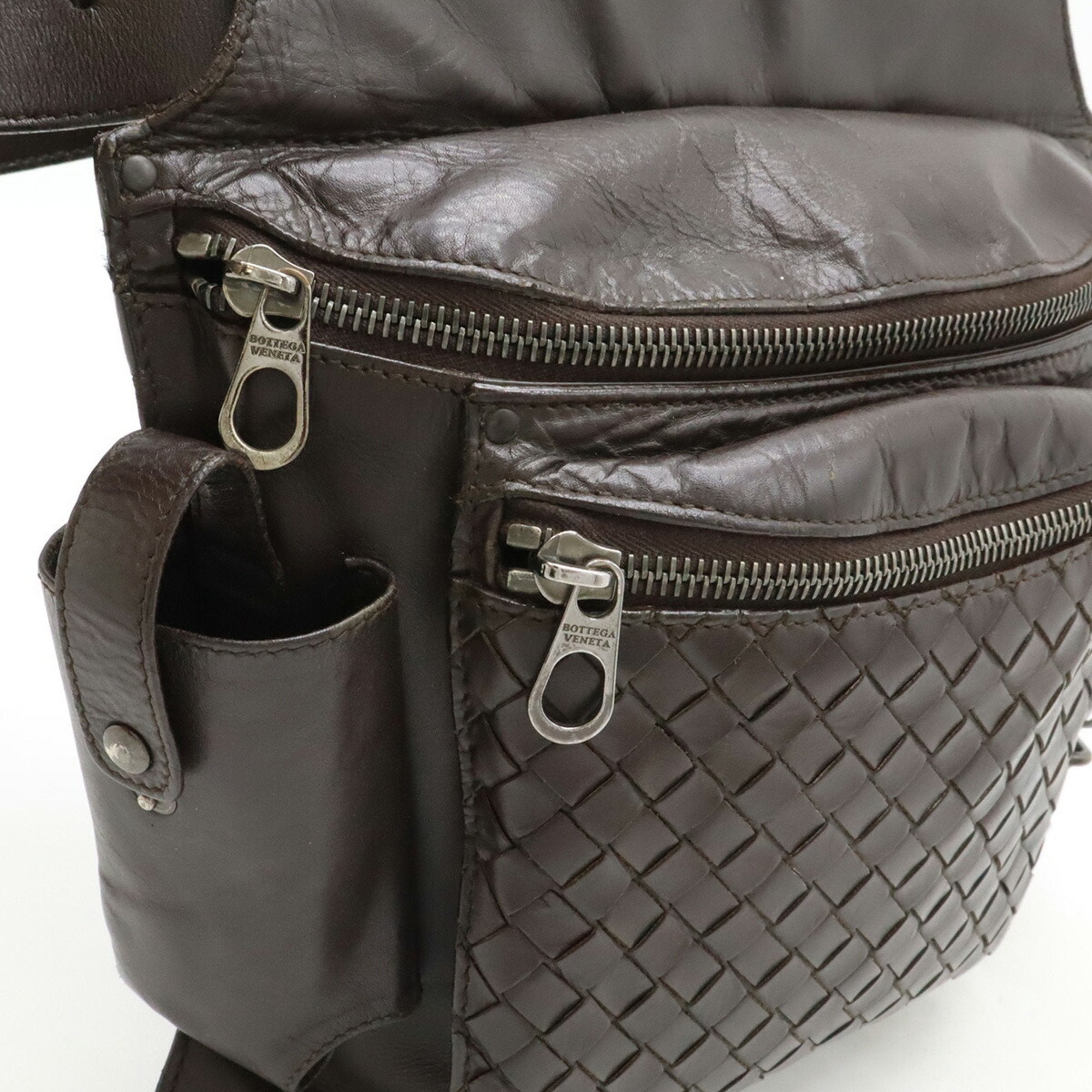 Bottega Veneta Brown Dark Brown Intrecciato Fanny Pack (Pre-Owned)