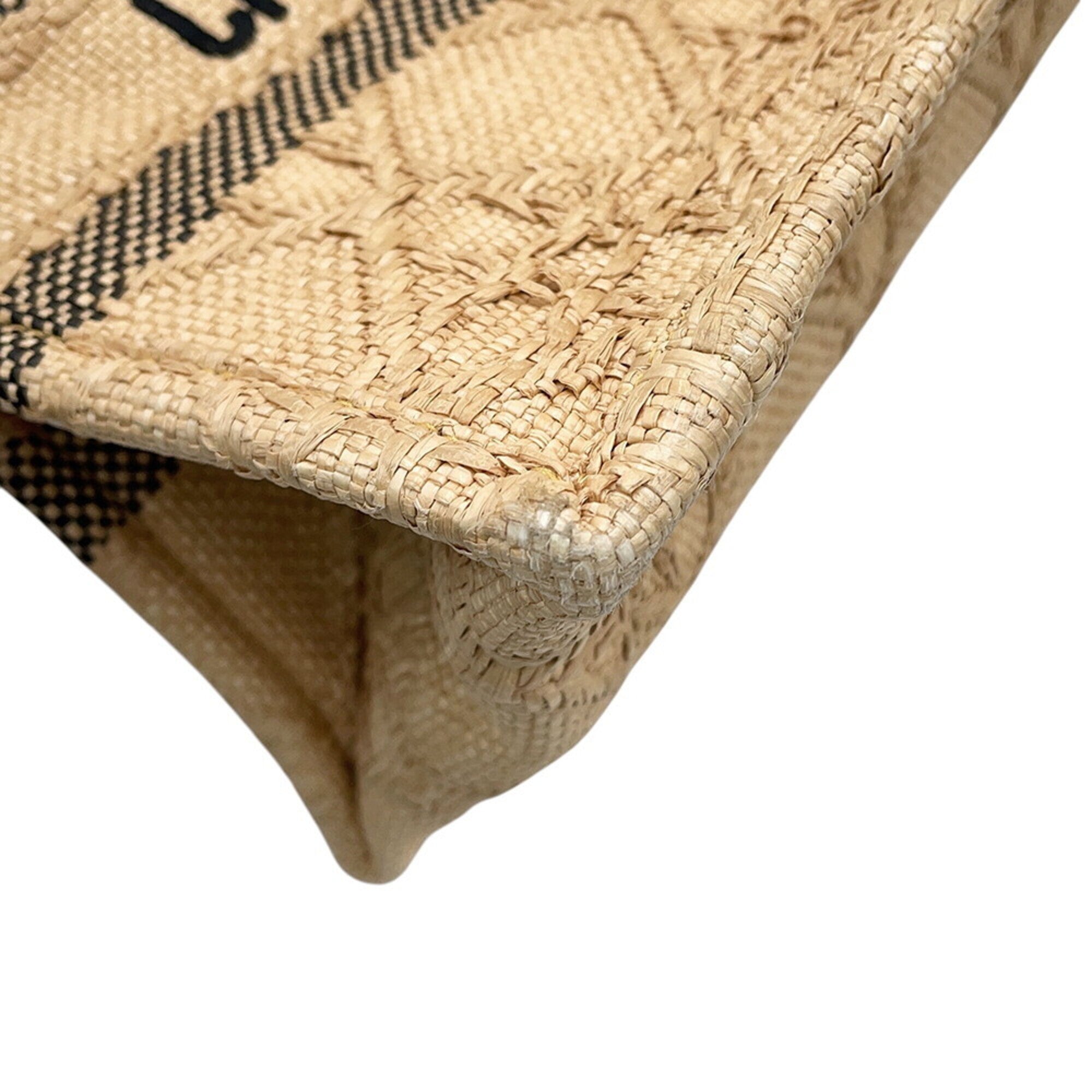 Christian Dior Beige Raffia Tote Bag (Pre-Owned)