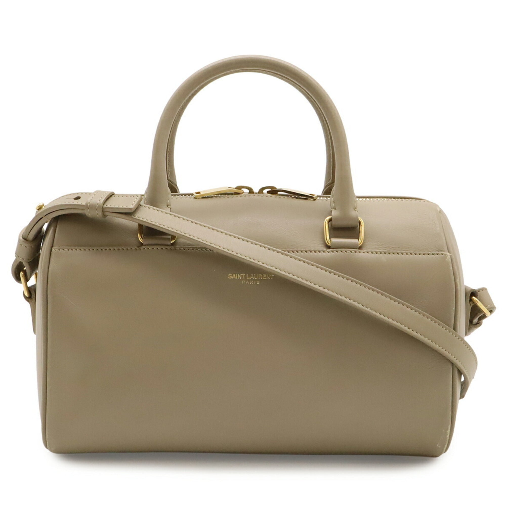Yves Saint Laurent Beige Sand Leather Handbag Shoulder Bag (Pre-Owned)