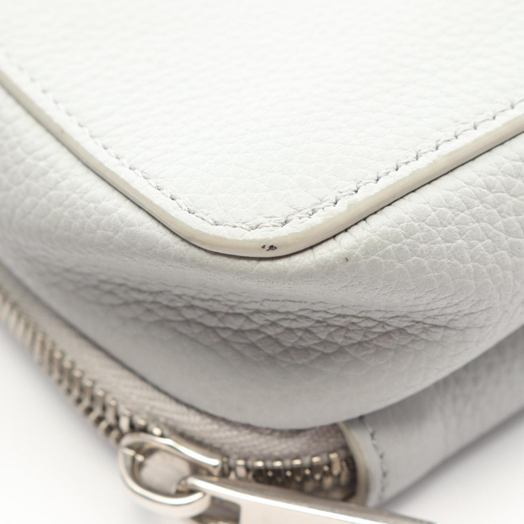 Christian Dior Gray Leather Handbag Shoulder Bag (Pre-Owned)