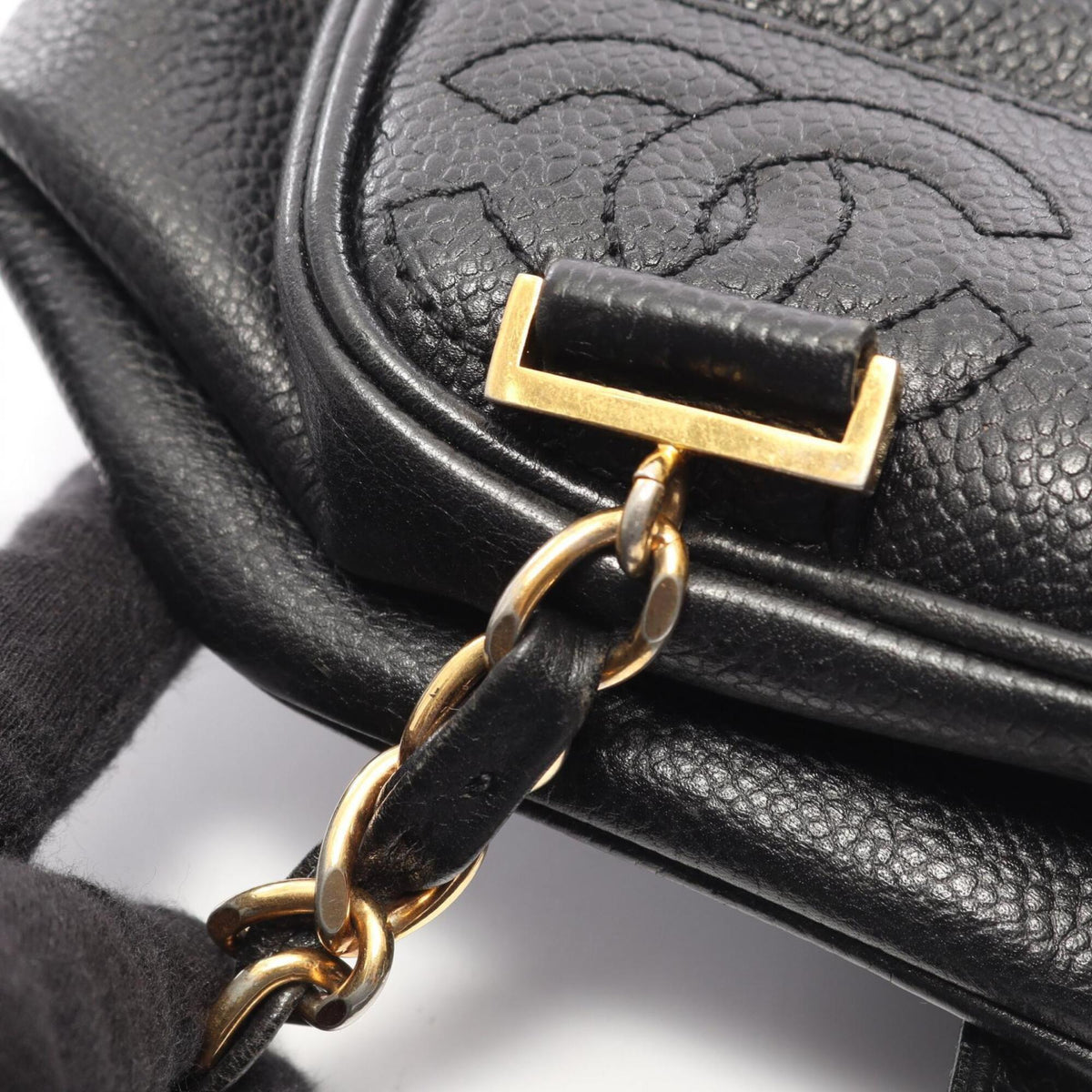 Chanel Black Grained Calfskin Backpack (Pre-Owned)