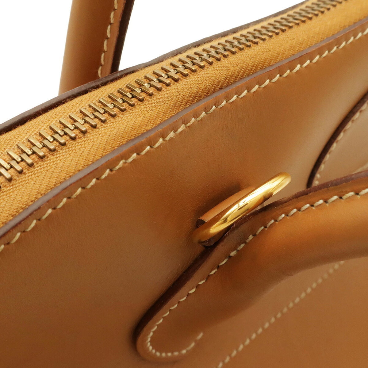 Hermes Brown Leather Handbag Shoulder Bag (Pre-Owned)