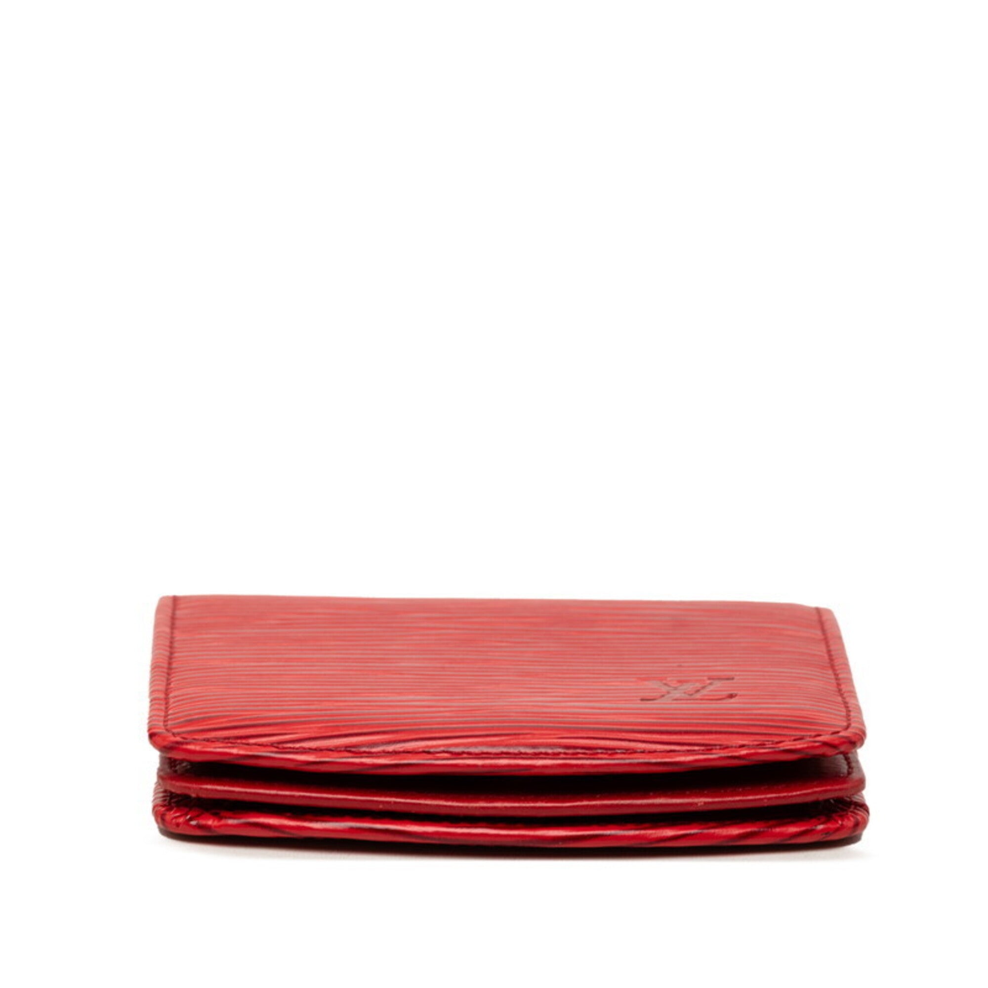 Louis Vuitton Red Color Leather Coin Purse/Coin Case (Pre-Owned)