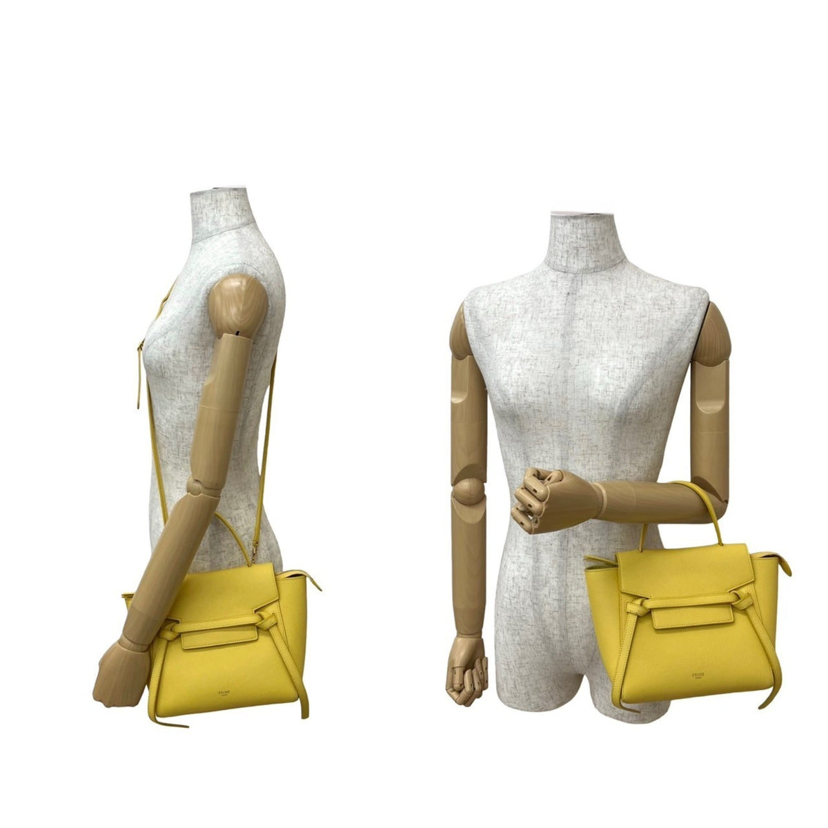Celine Yellow Leather Handbag Shoulder Bag Tote Bag (Pre-Owned)