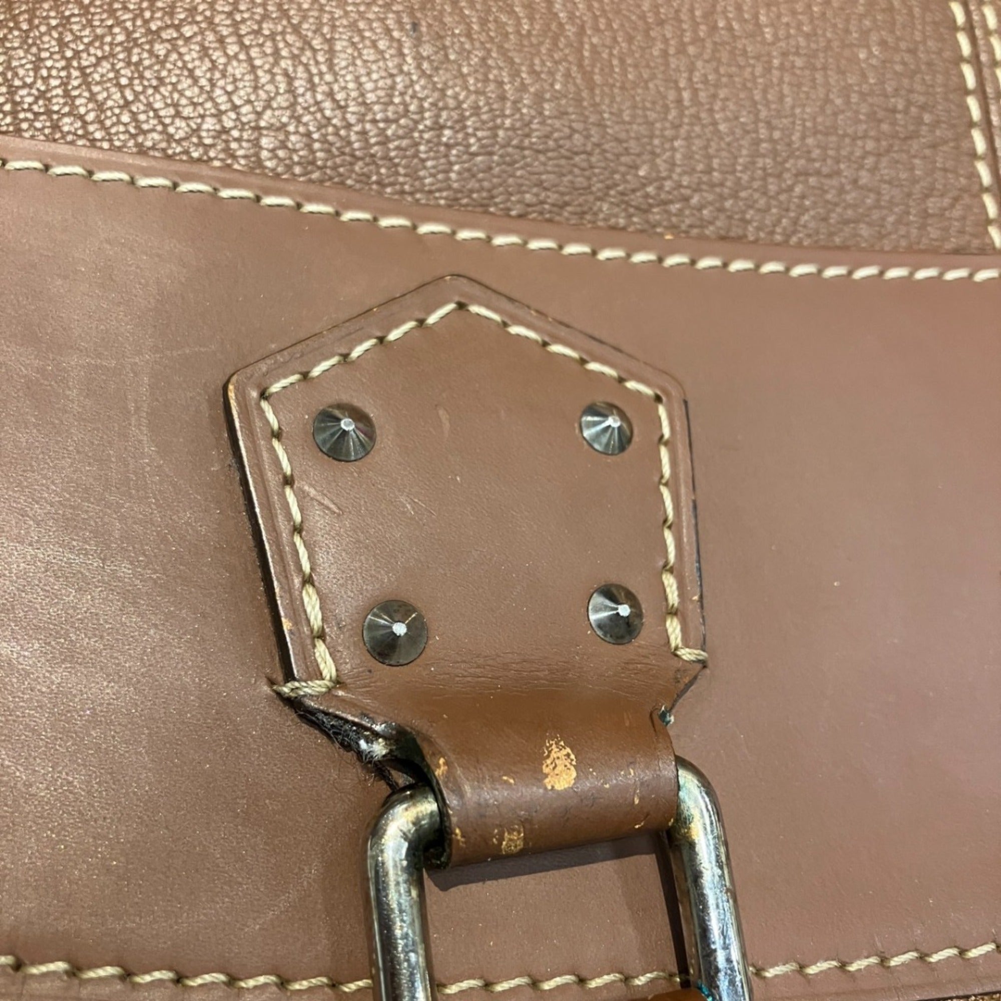Louis Vuitton Brown Leather Handbag (Pre-Owned)