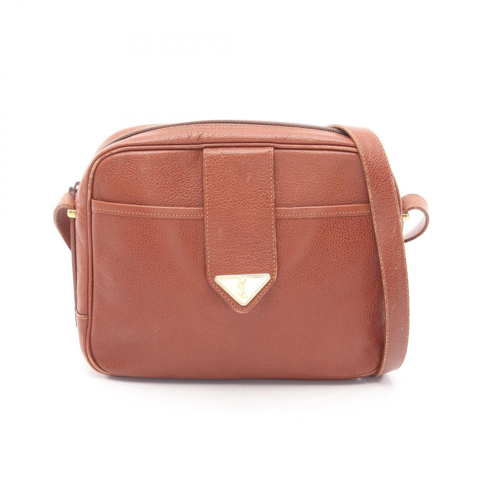 Saint Laurent Brown Leather Handbag Shoulder Bag (Pre-Owned)