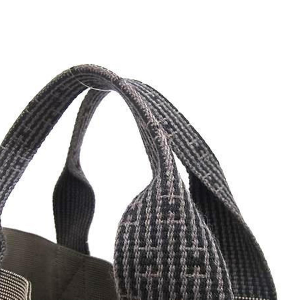 Hermes Her Line Gray Canvas Handbag Shoulder Bag Tote Bag (Pre-Owned)
