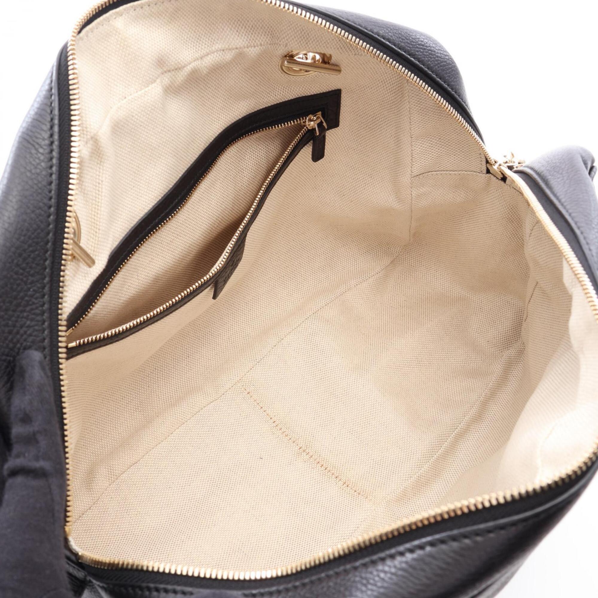 Gucci Soho Black Leather Handbag Shoulder Bag (Pre-Owned)