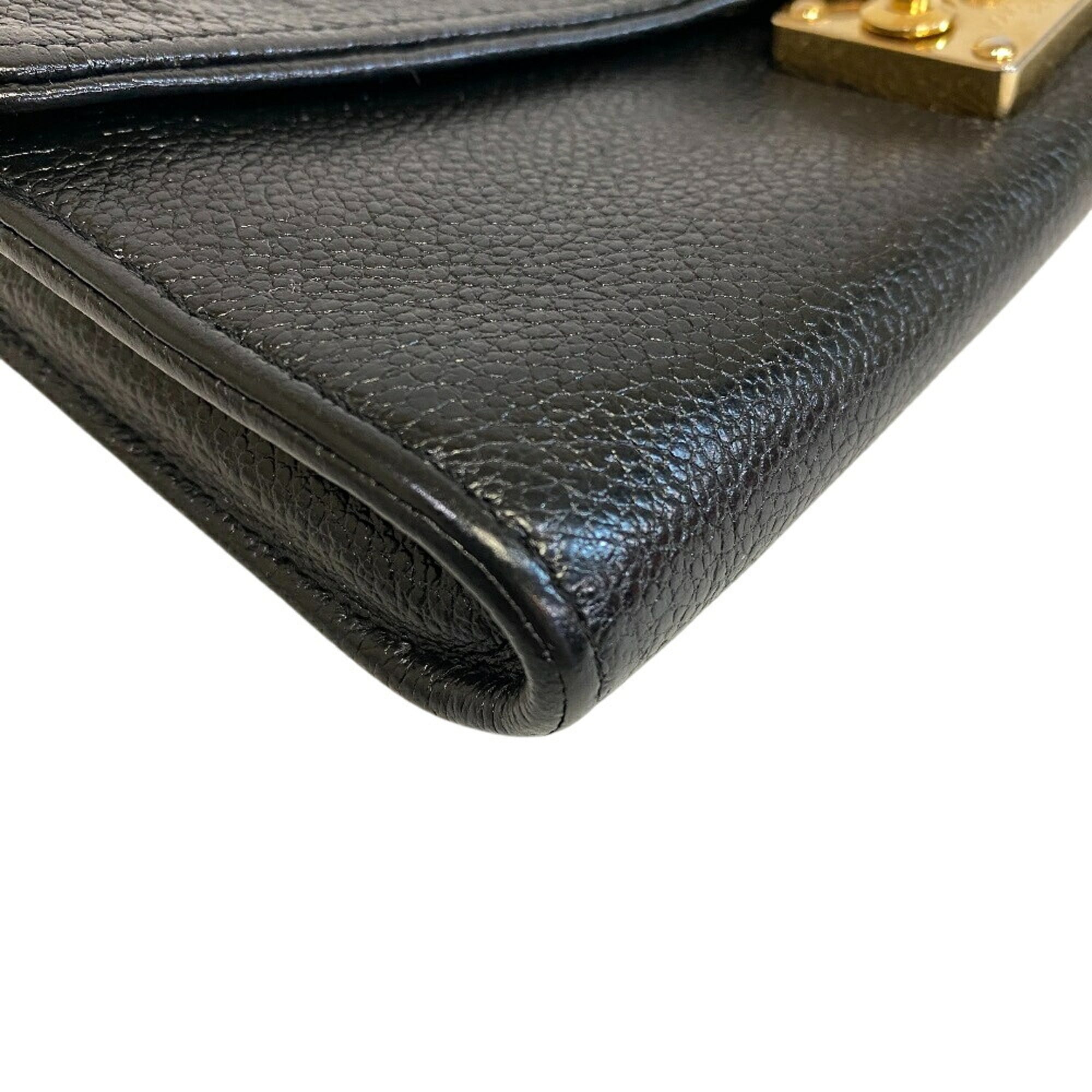 Louis Vuitton Black Leather Pochette (Pre-Owned)