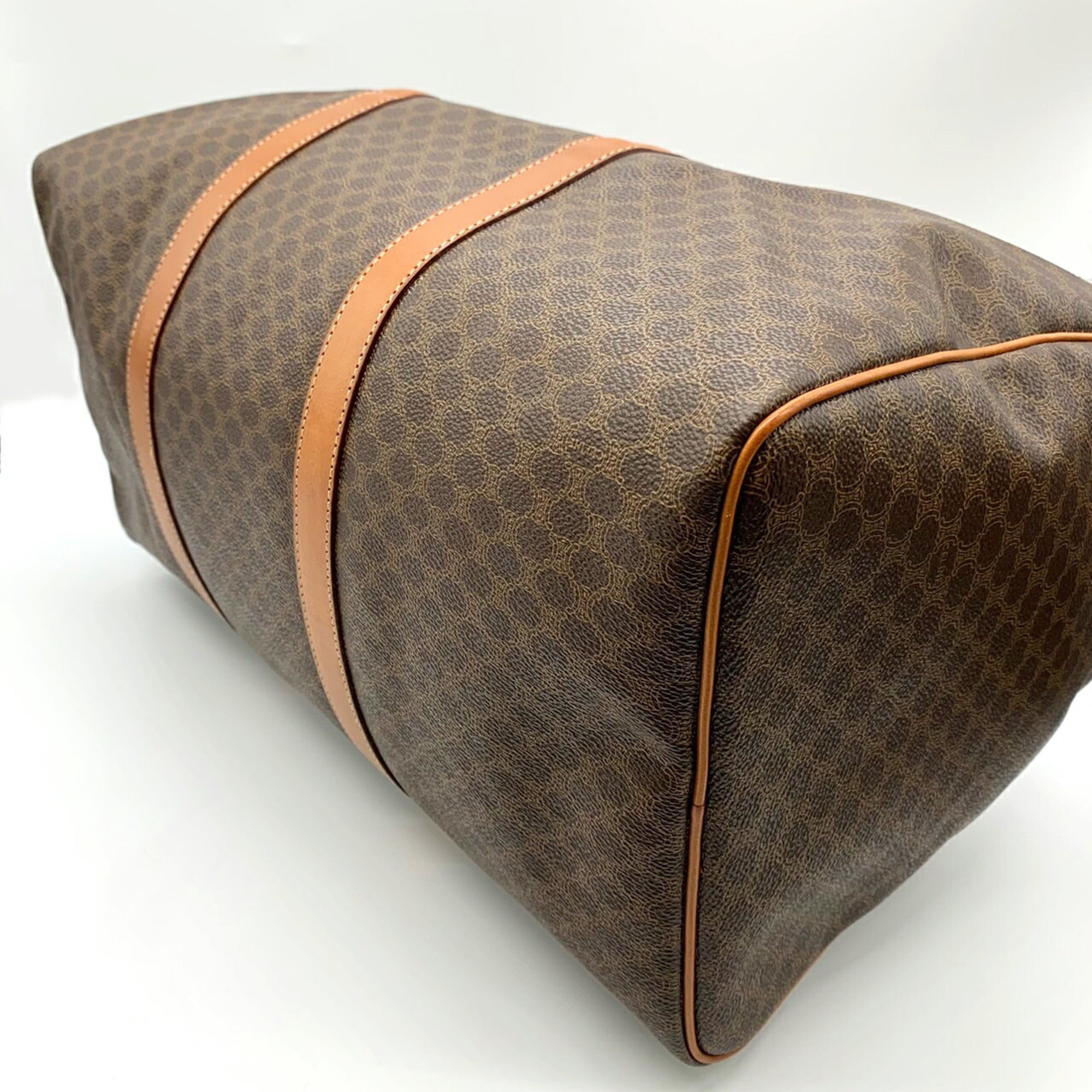 Celine Brown Pvc Leather Boston Bag (Pre-Owned)