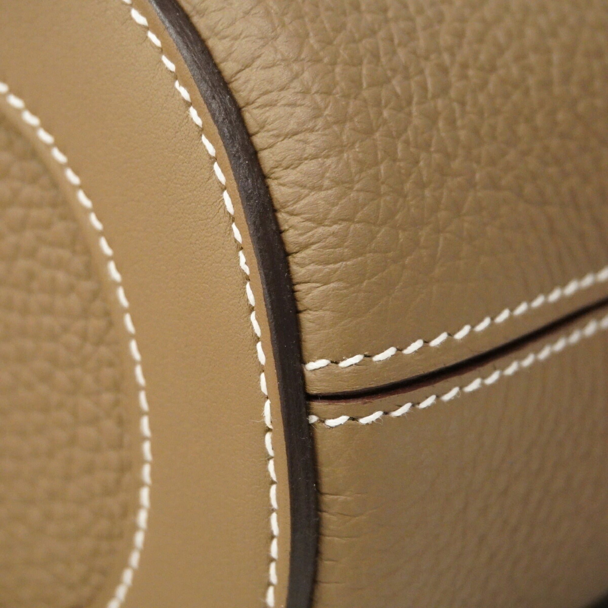 Hermes Etoupe Gray Taurillon Clemence Leather Swift Leather Handbag (Pre-Owned)