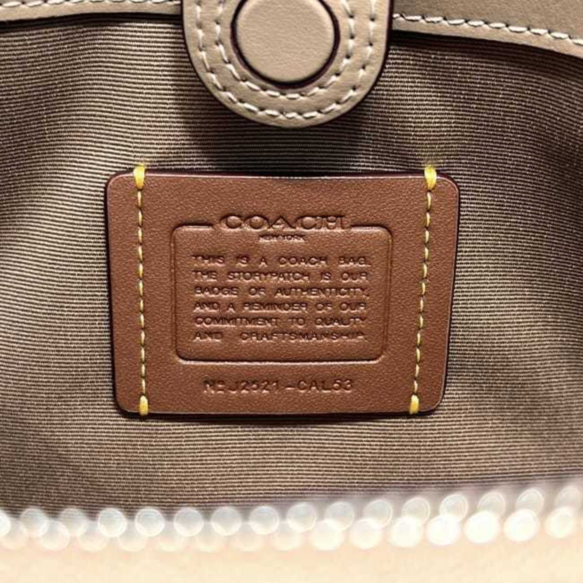 Coach Beige Pvc Leather Handbag (Pre-Owned)