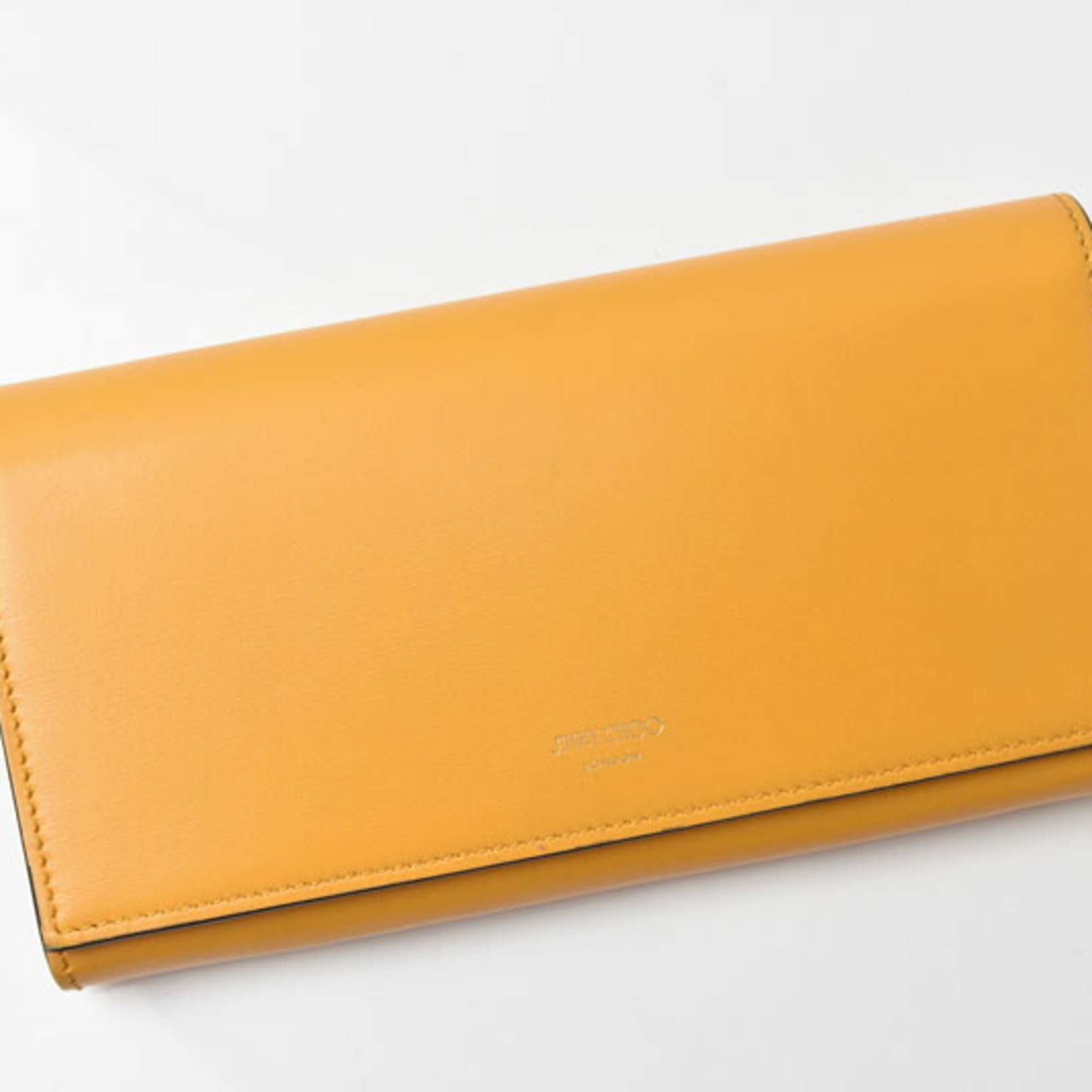 Jimmy Choo Blue Yellow Leather Long Wallet (Bi-Fold) (Pre-Owned)